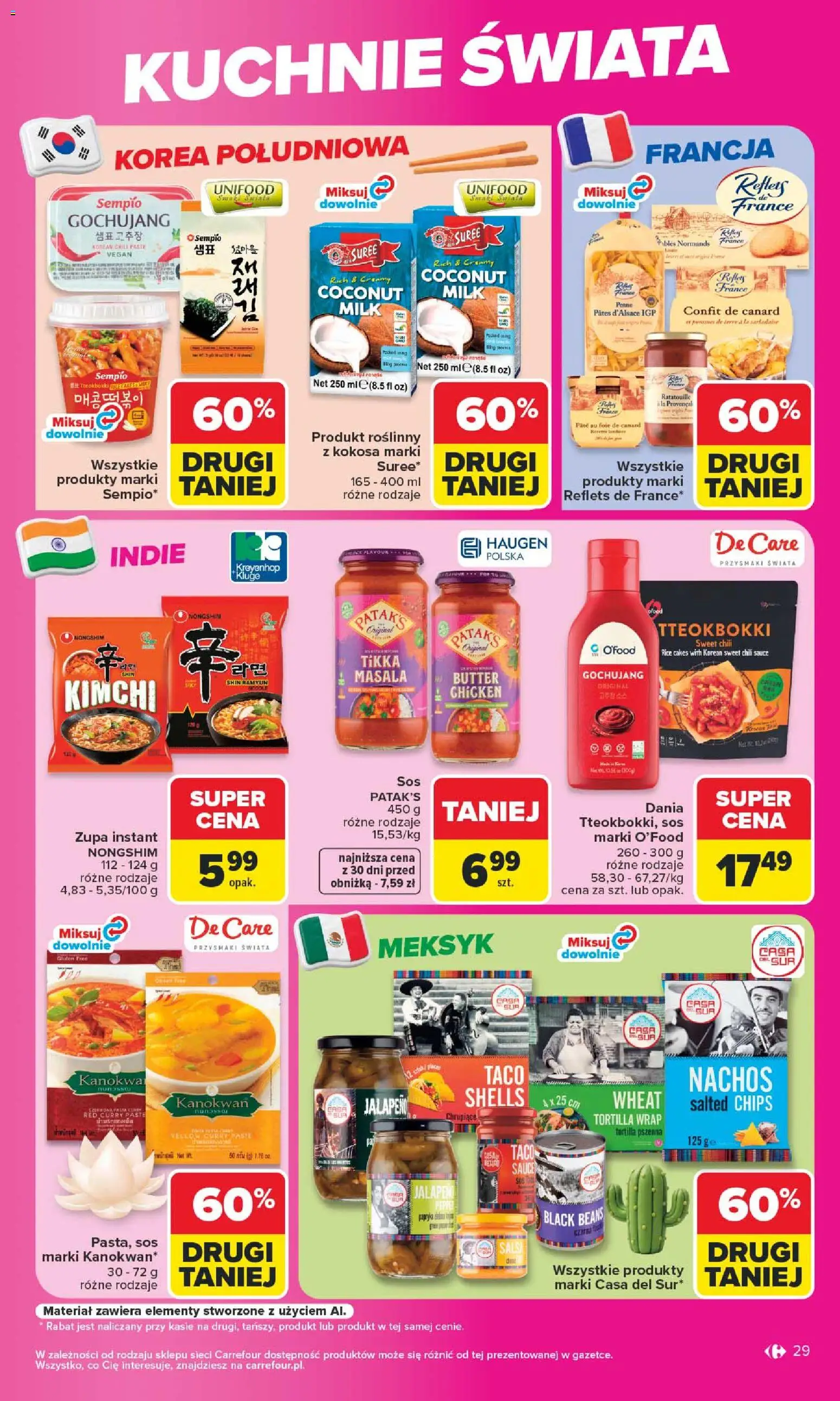 Carrefour gazetka - Warszawa od 24.08.2026 | Strona: 29 | Produkty: Kimchi, Chili, Penne, Sos