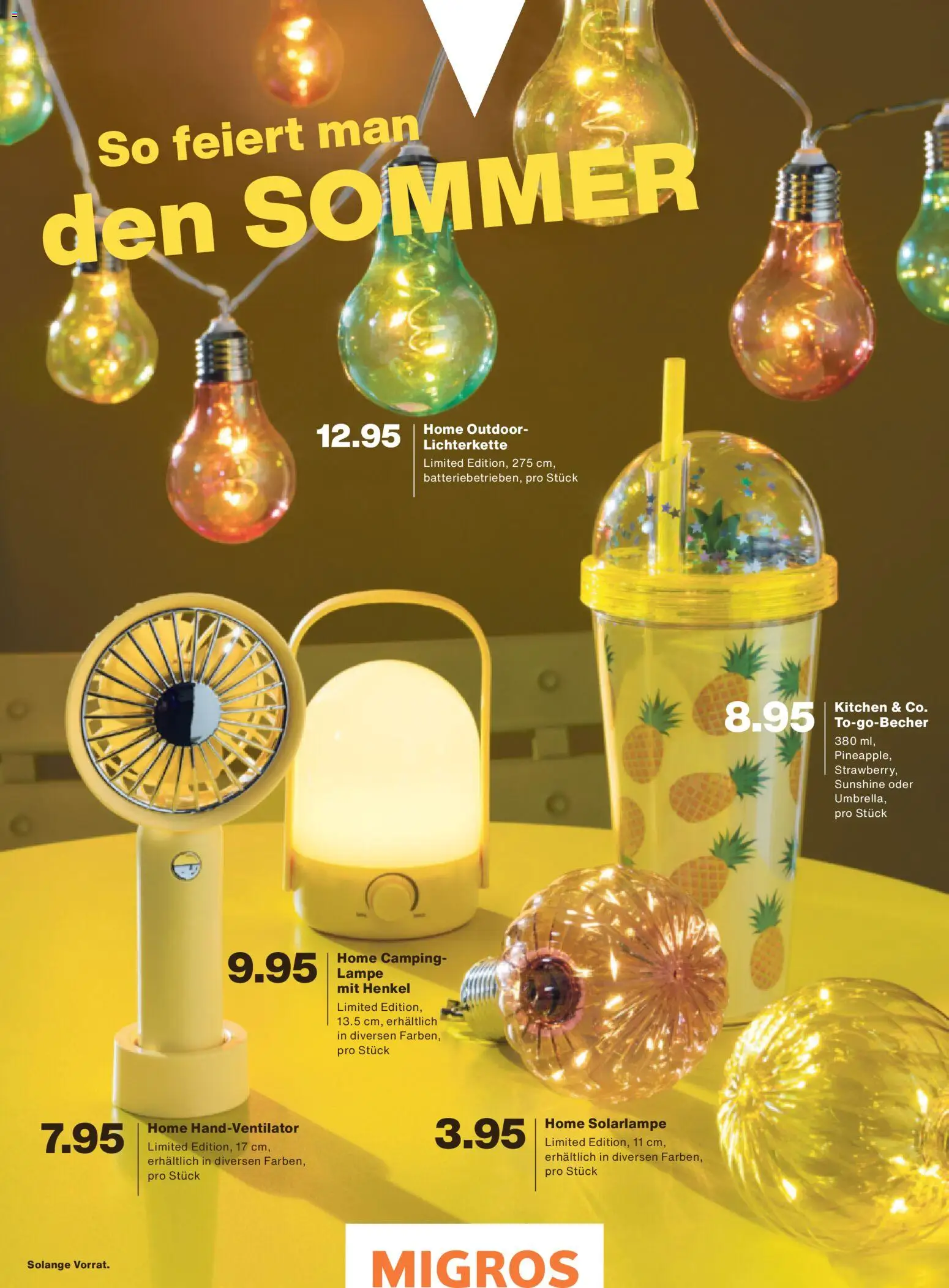 Migros aktionen Magazin – gültig ab 10.06.2026 | Seite: 3 | Produkte: String, Lampe