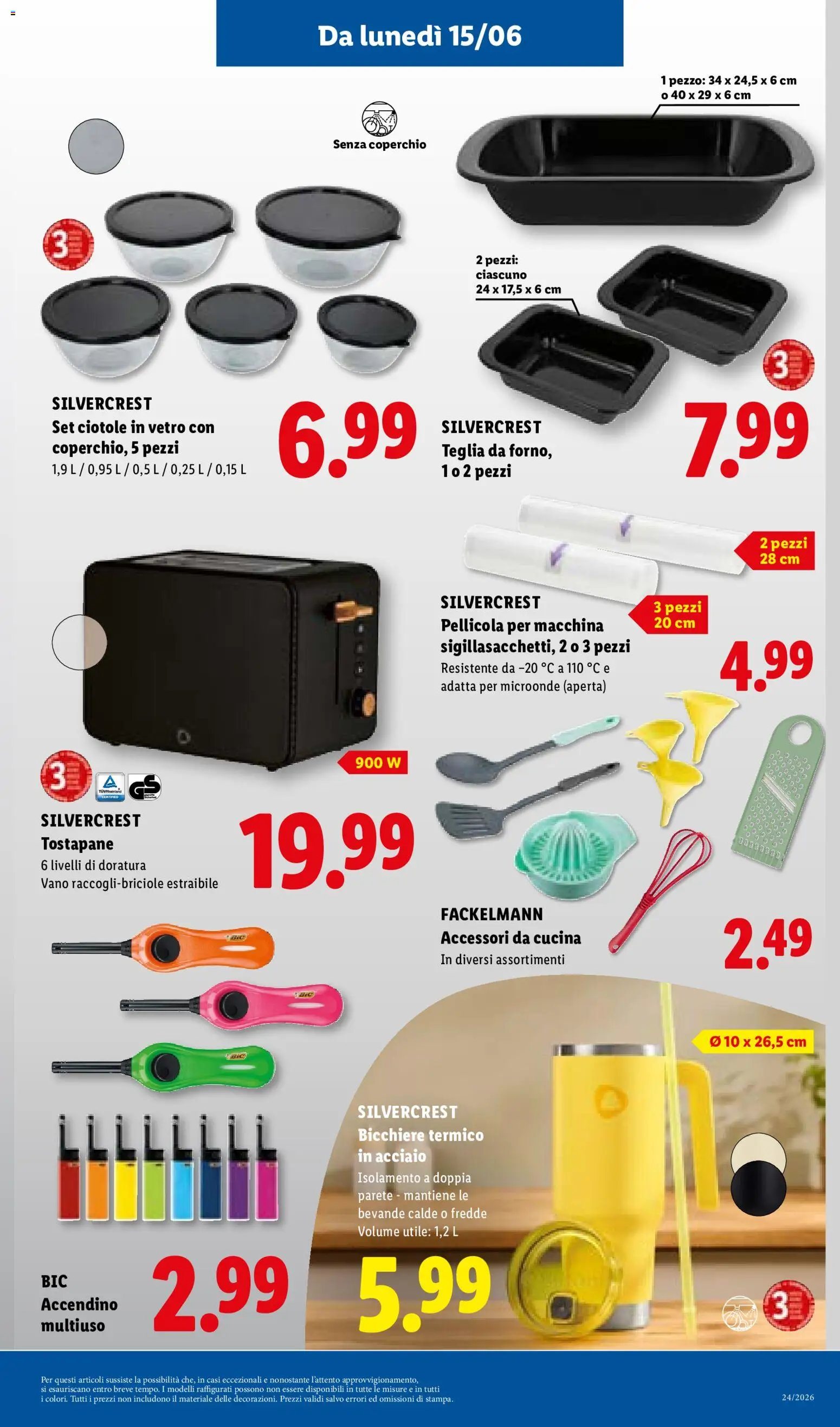 Volantino Lidl del 11/06/2026 | Pagina: 33 | Prodotti: Microonde, Teglia, Pellicola, Tostapane