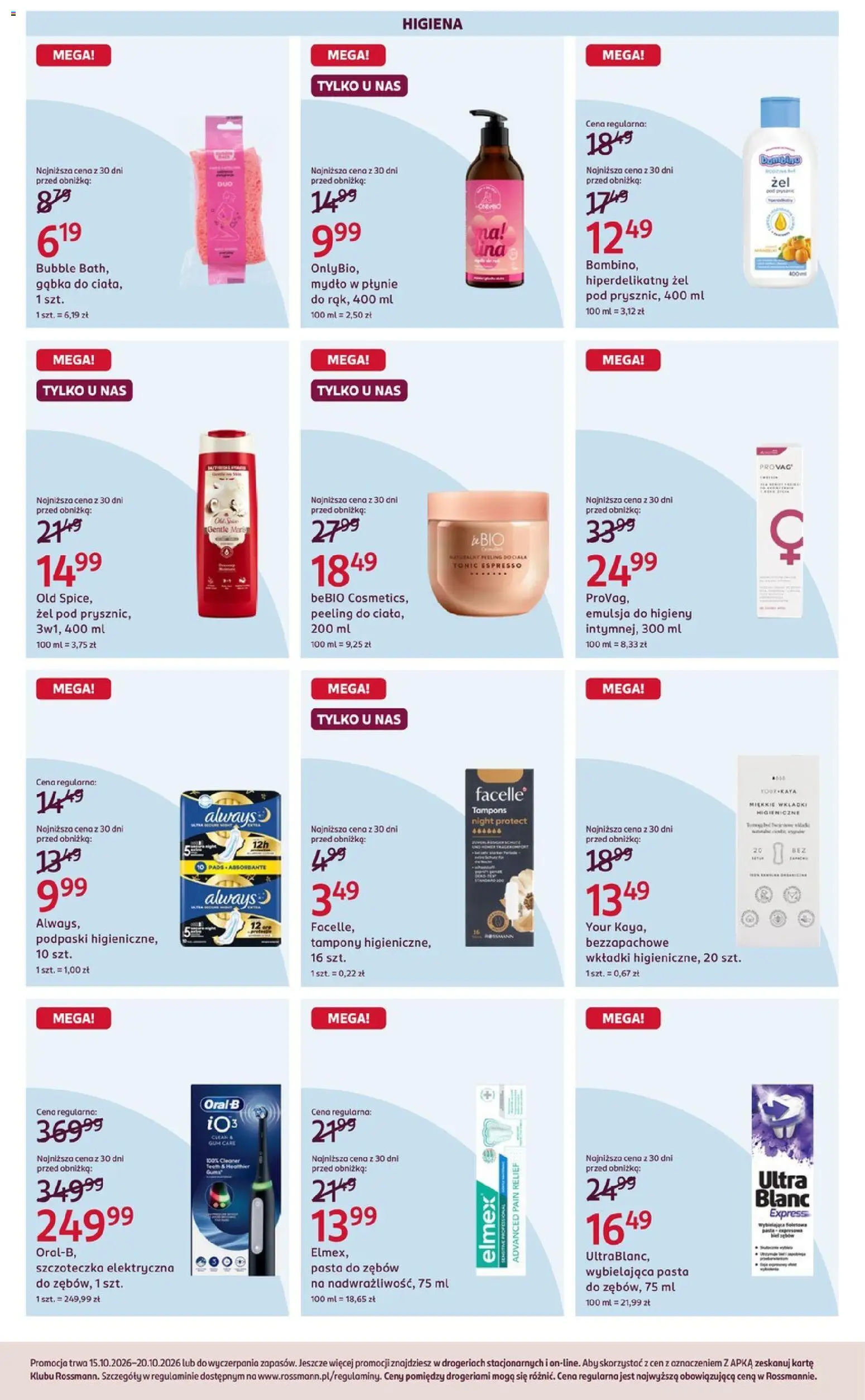 Rossmann gazetka od 15.10.2026 | Strona: 4 | Produkty: Mydło w płynie, Szczoteczka elektryczna, Tonic, Mydło