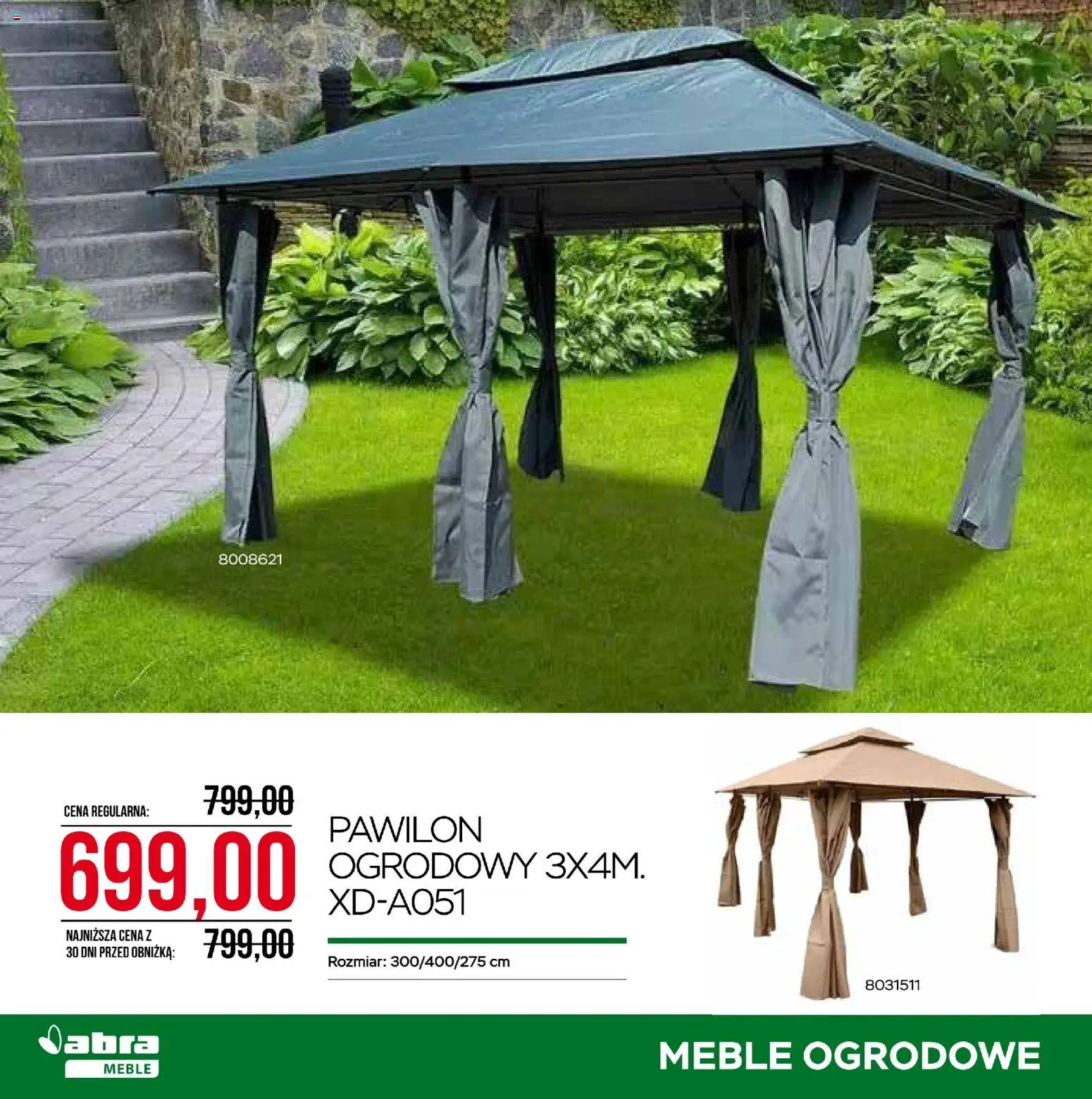 Abra meble gazetka od 27.05.2026 | Strona: 22 | Produkty: Pawilon ogrodowy, Meble ogrodowe