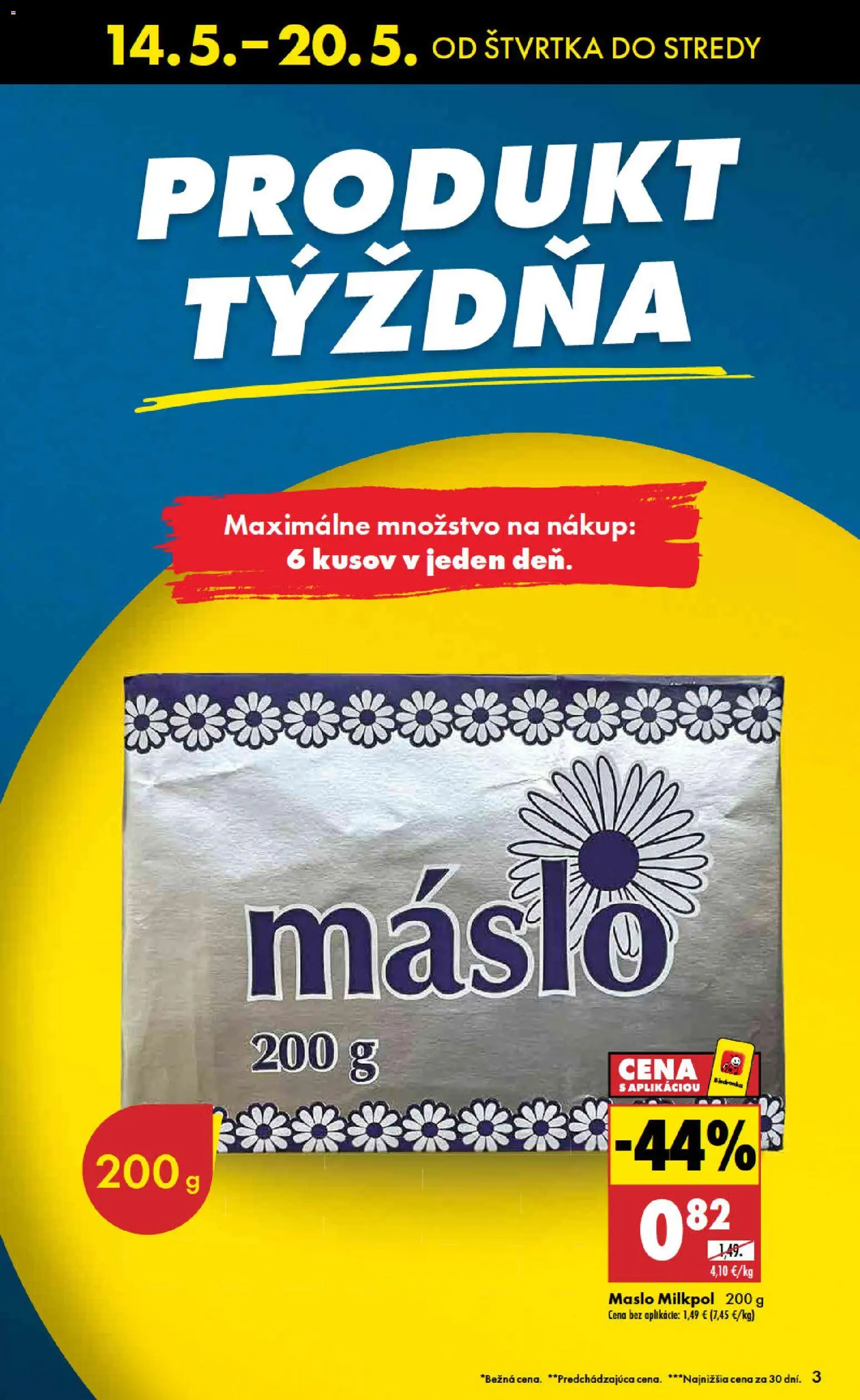 Nové Biedronka akcie – leták je platný od 14.05.2026 | Strana: 3 | Produkty: Maslo