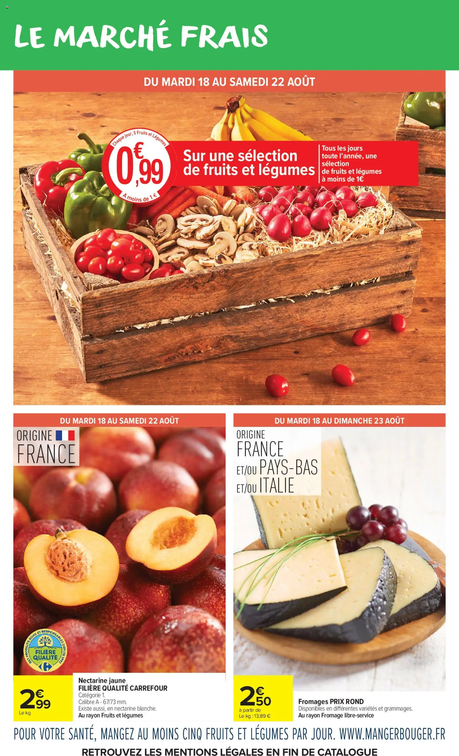 {H1} | Page: 5 | Produits: Nectarine, Fruits, Fromage