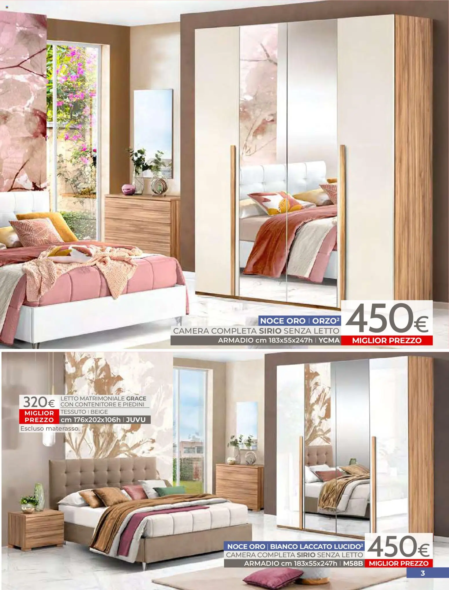 Volantino Mondo Convenienza del 01.04.2026 | Pagina: 5 | Prodotti: Letto matrimoniale, Contenitore, Letto, Armadio