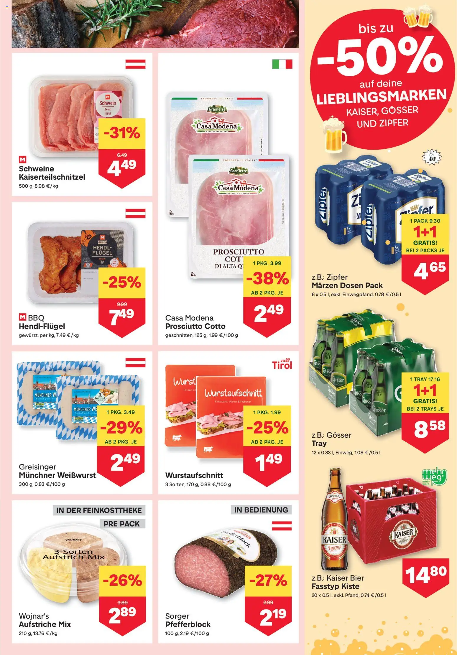 MPREIS Flugblatt gültig ab 06.08.2026 | Seite: 3 | Produkte: Wurst, Bier