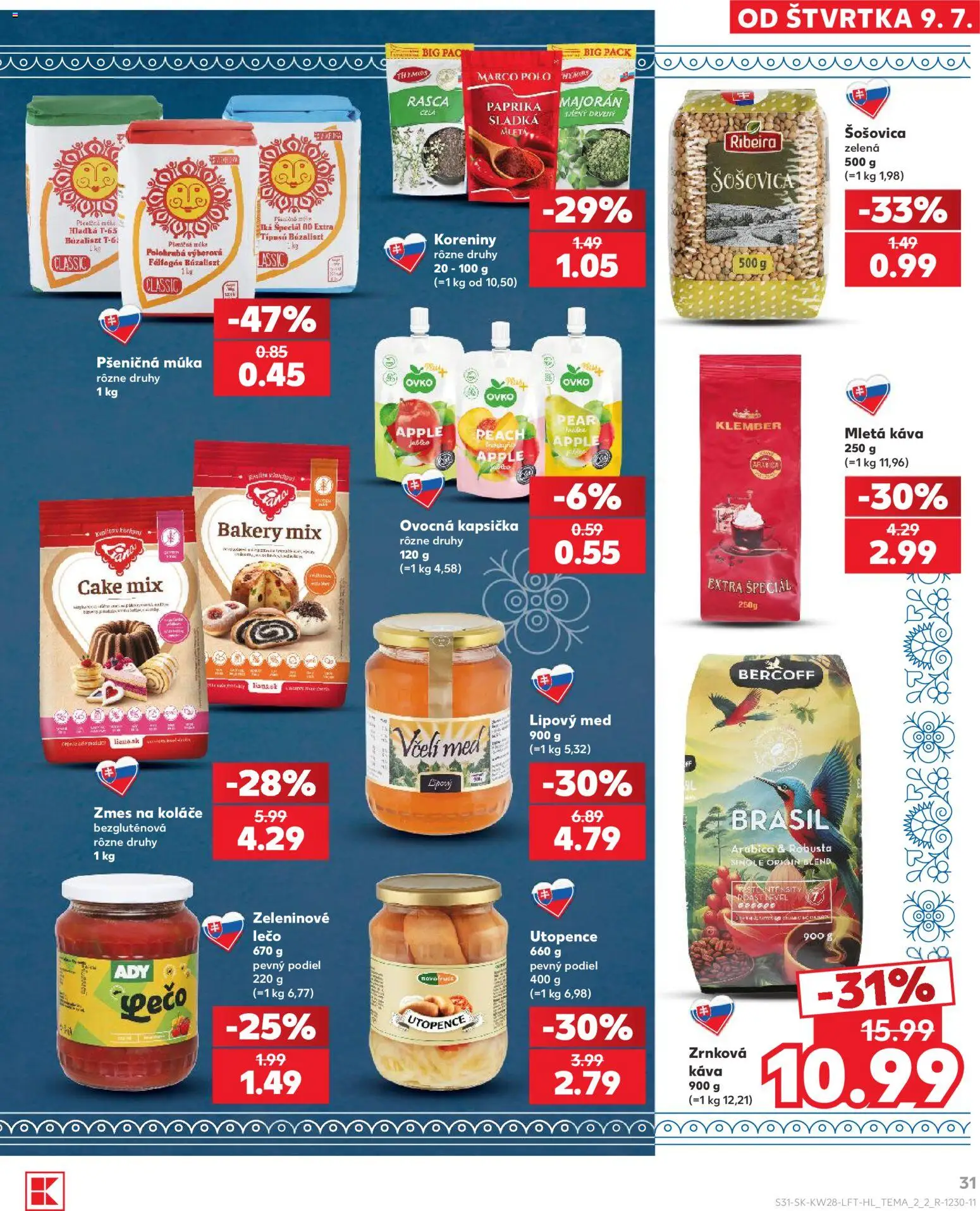 Kaufland SK akciós ujság - amely érvényes a következő dátumtól: 2026.07.09. | Oldal: 31