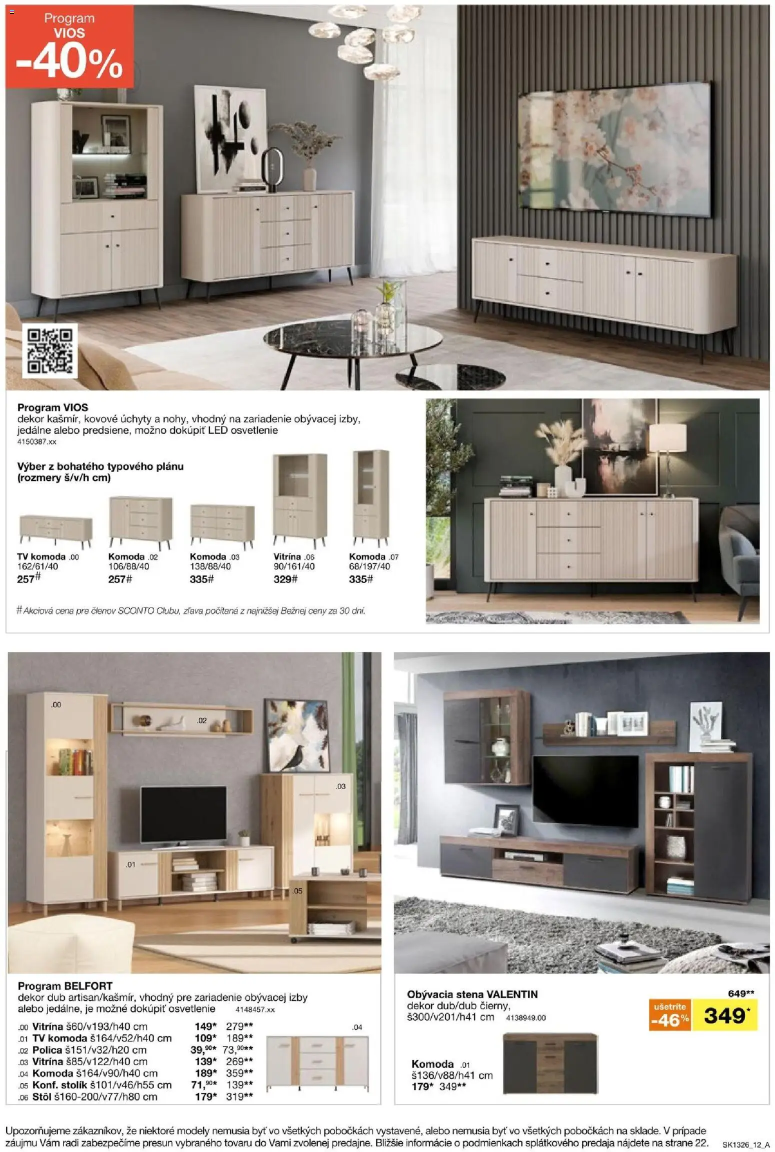 Nové Sconto nábytok akcie – leták je platný od 14.10.2026 | Strana: 12 | Produkty: Tv, Led osvetlenie, Osvetlenie, Stôl