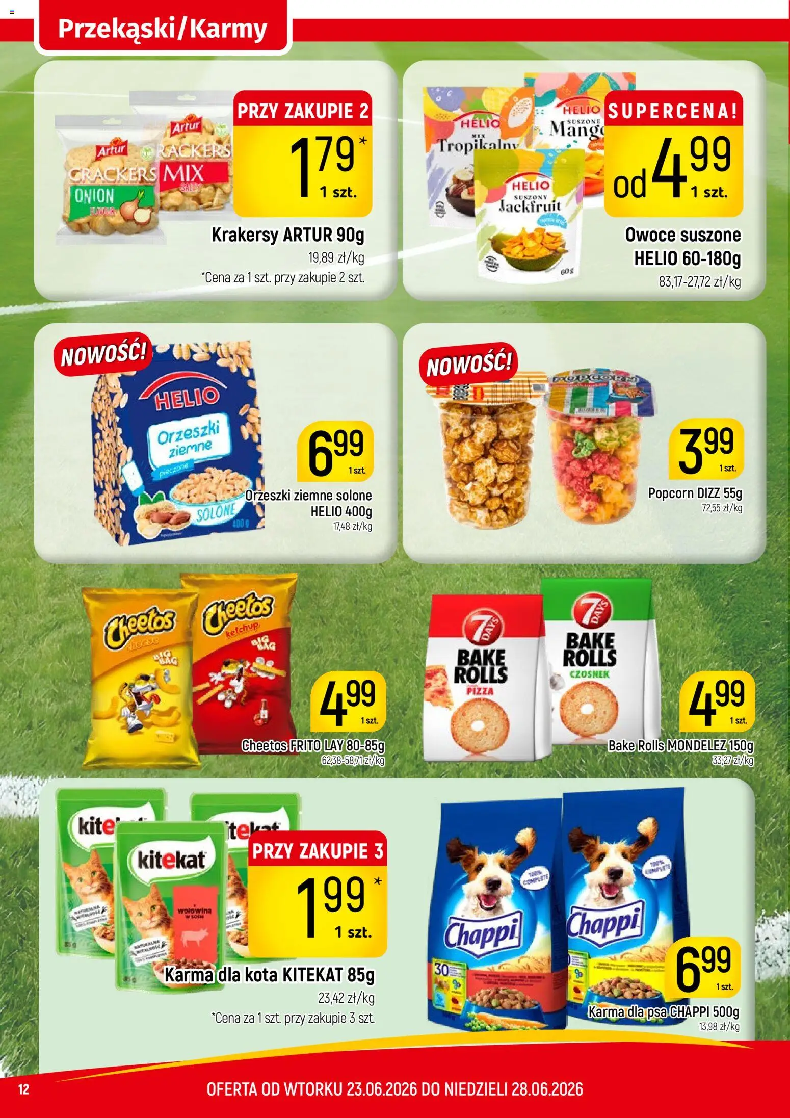 Piotruś Pan gazetka od 23.06.2026 | Strona: 12 | Produkty: Mango, Czosnek, Karma dla psa, Popcorn