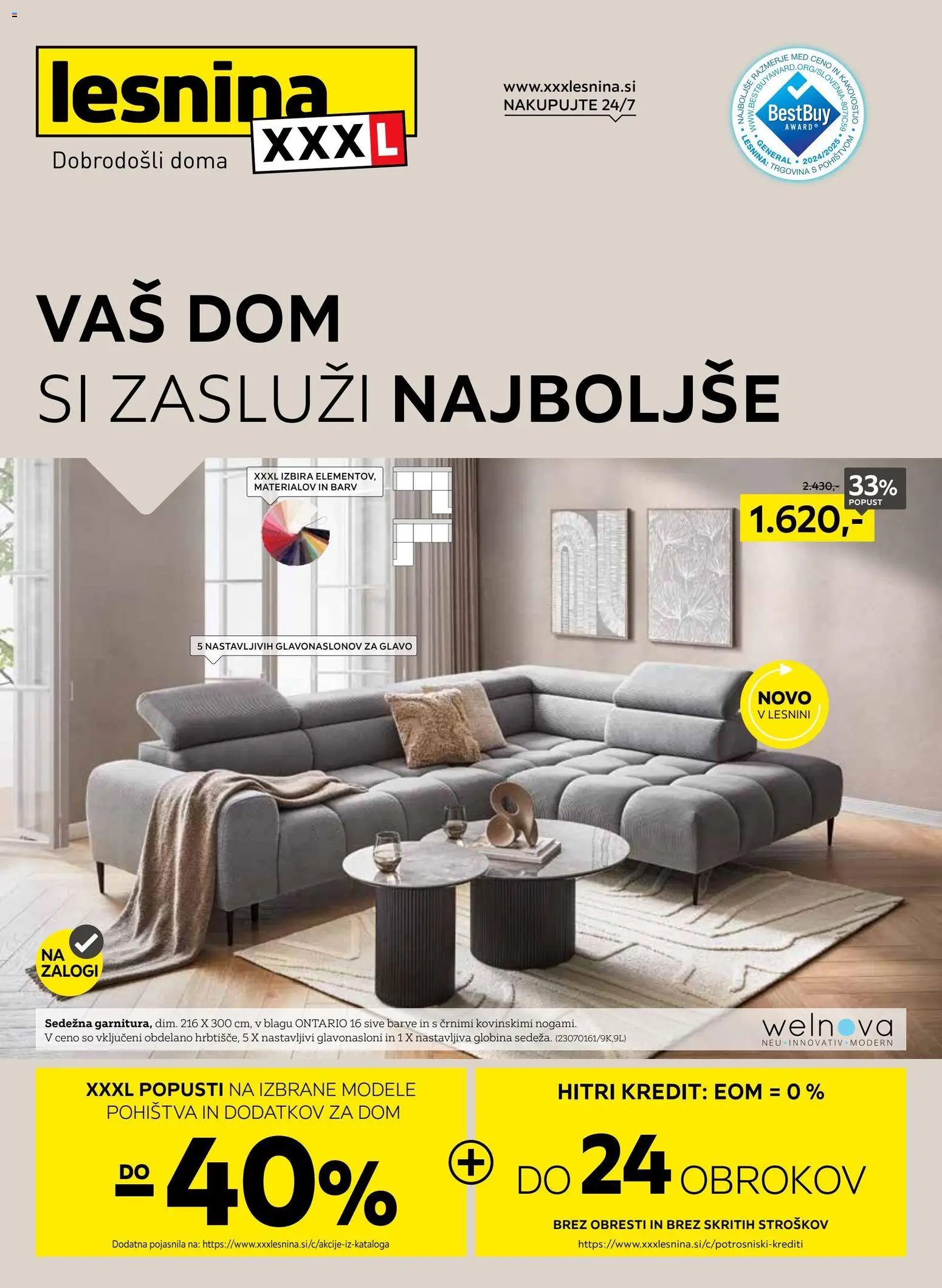 Novi XXXL Lesnina katalog ponudbe – veljaven od 01.06.2026 | Stran: 1