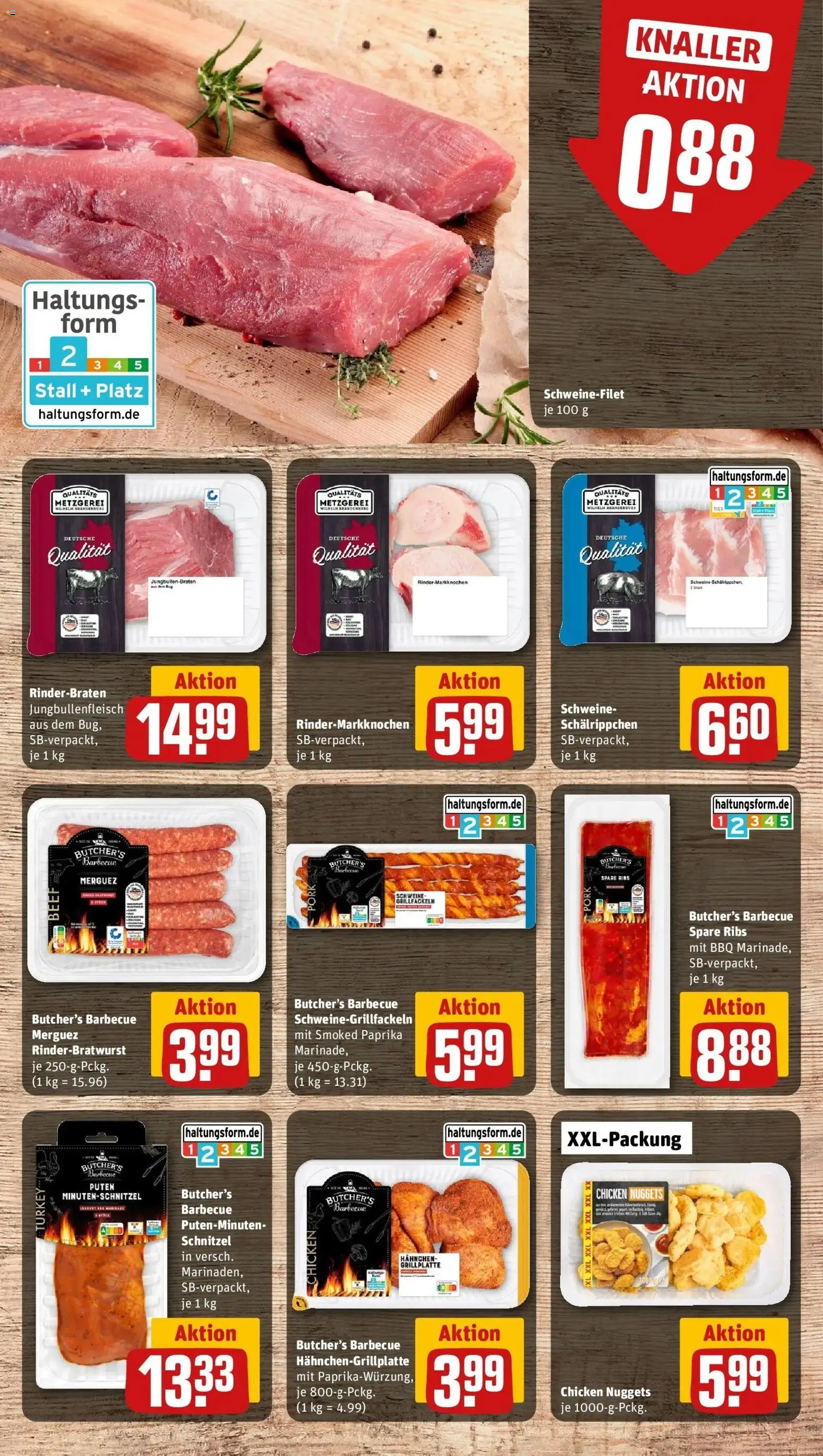 Rewe Prospekt Braunschweig	 – gültig ab 12.04.2026 | Seite: 6 | Produkte: Rinderbraten, Hahnchen, Schweinefilet, Paprika