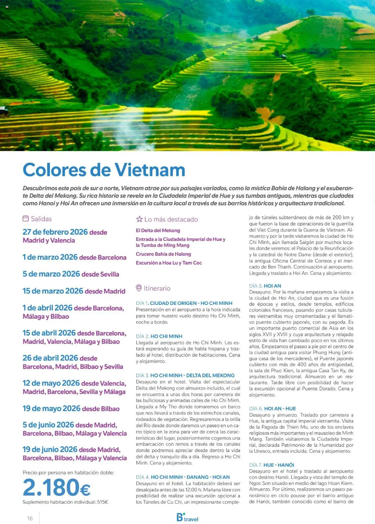 B the travel brand Viajeros Expertos Internacional 2026 │ válido desde el 03/10/2025 | Página: 16 | Productos: Té