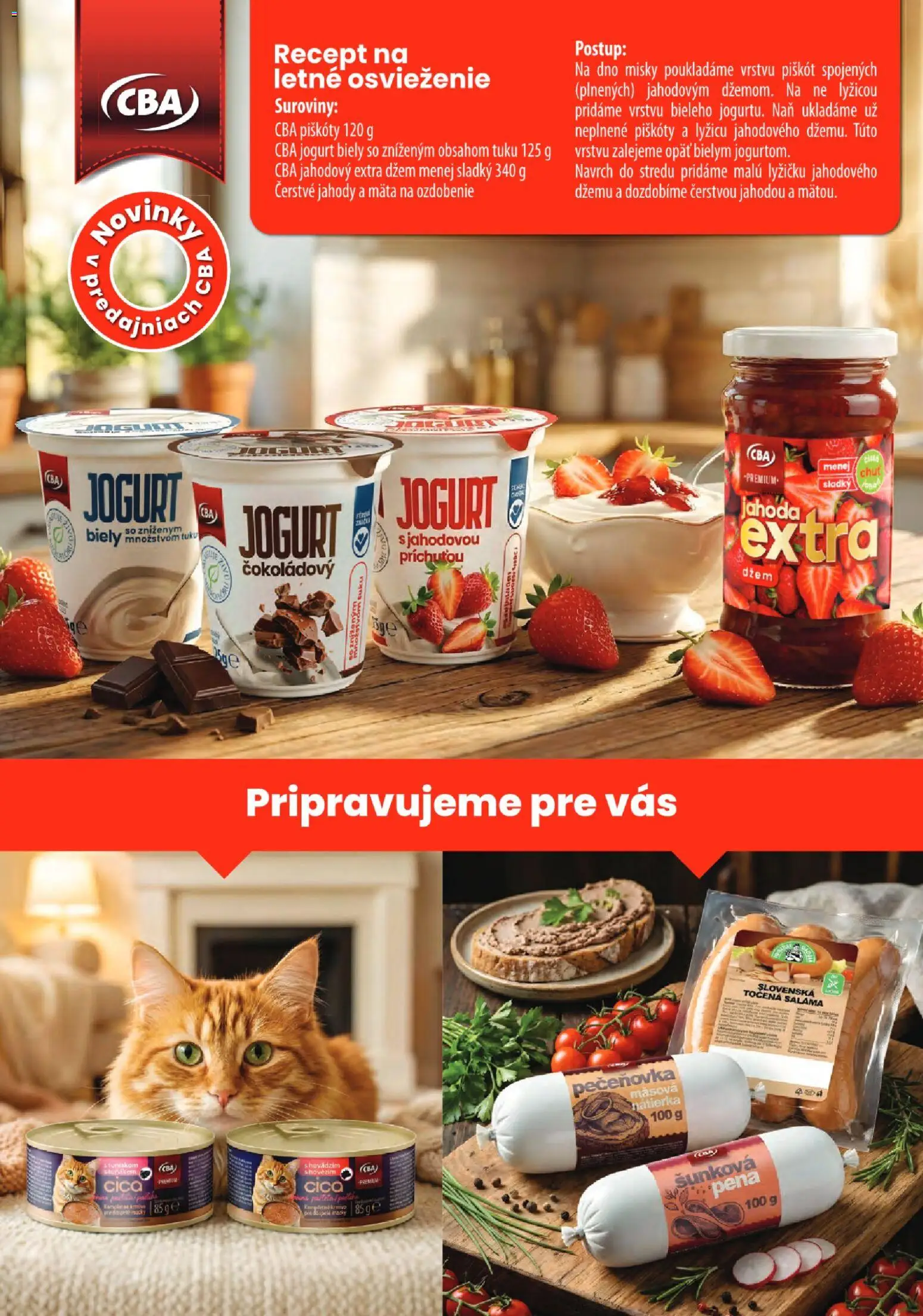 Nové Sintra akcie – leták je platný od 06.08.2026 | Strana: 32 | Produkty: Jogurt, Saláma, Jahody