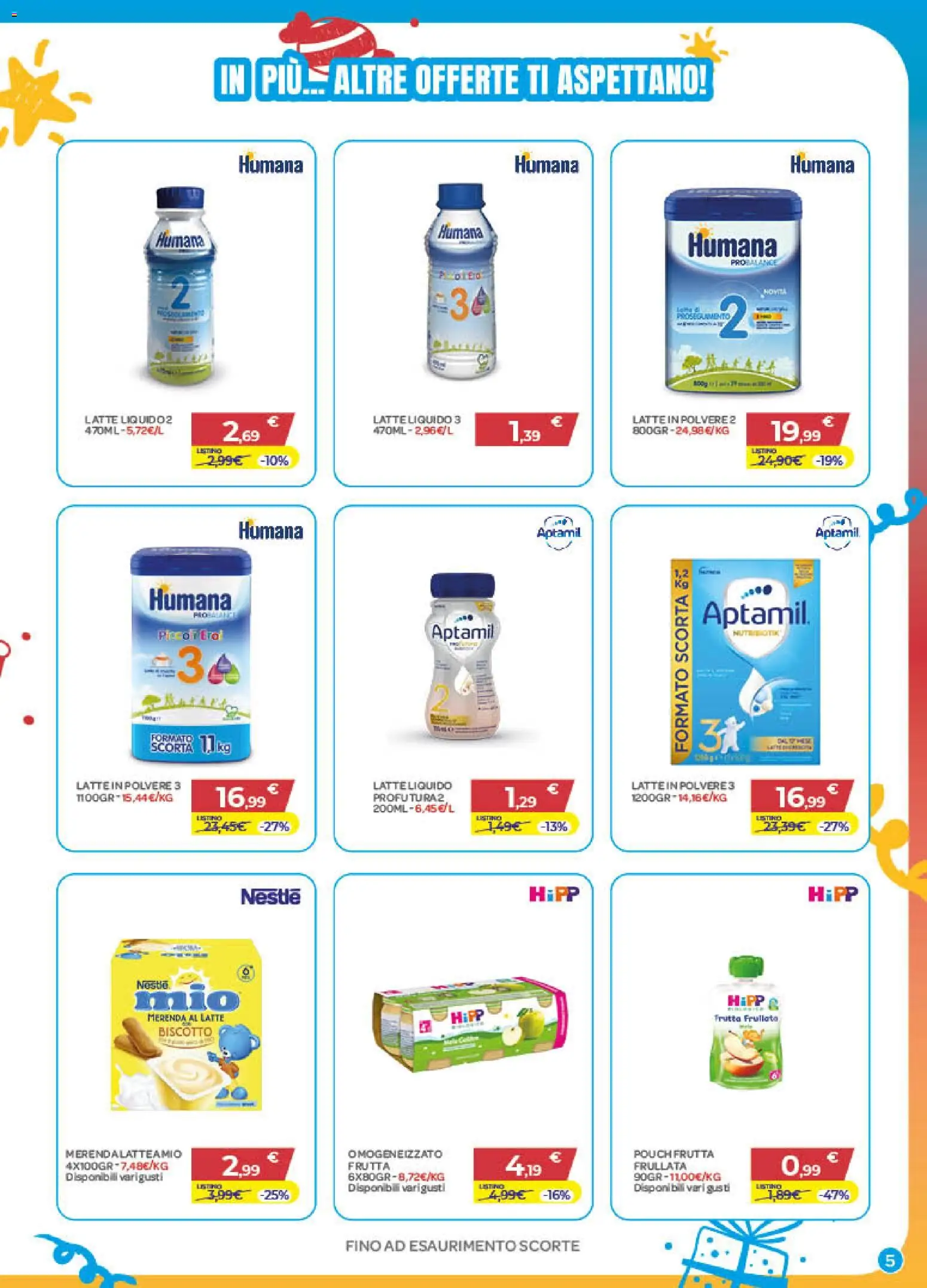 Volantino Bimbo store del 01/10/2026 | Pagina: 5 | Prodotti: Latte in polvere, Frutta, Latte