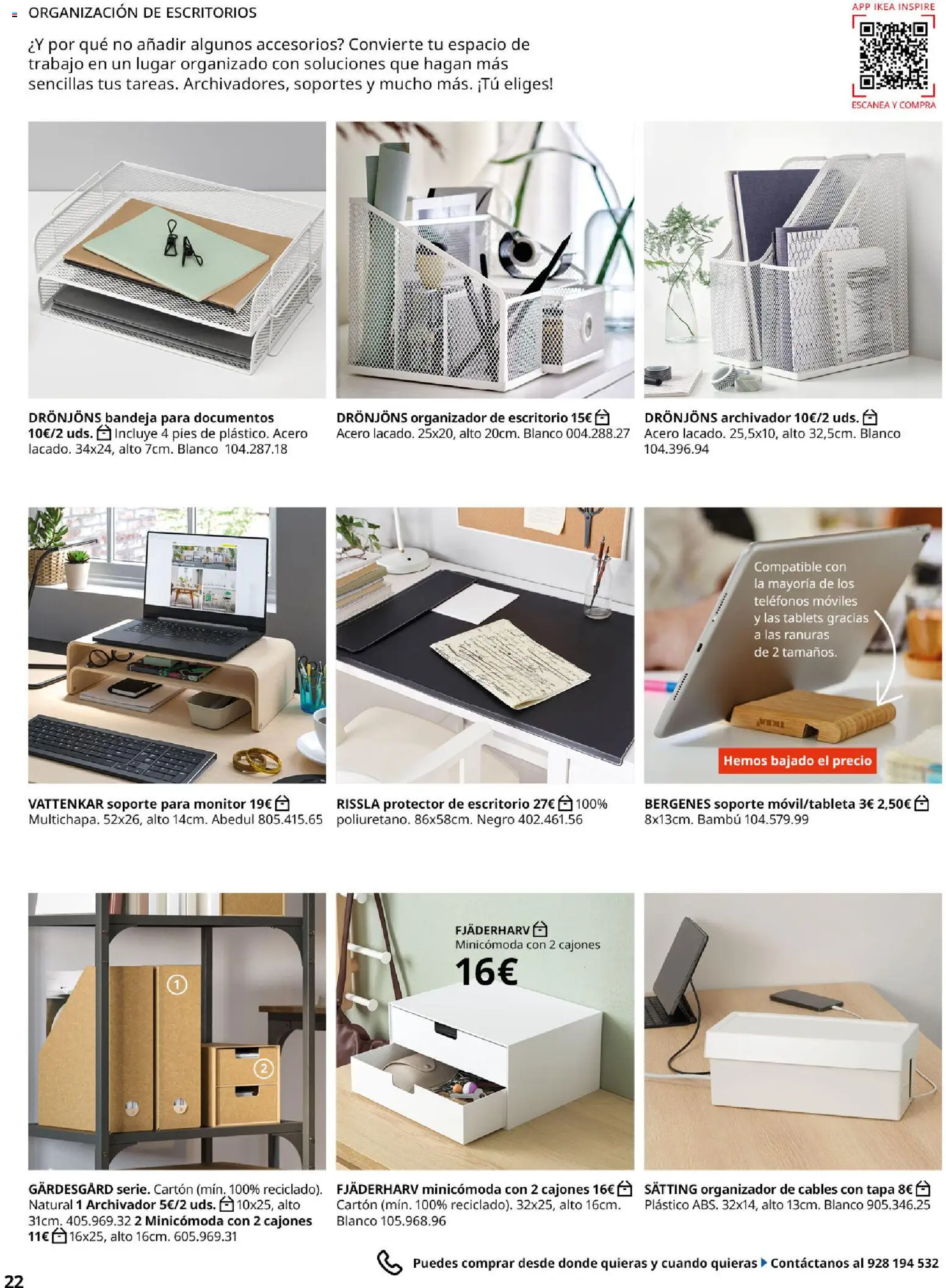 IKEA - Oficina profesional │ válido desde el 01/09/2026 | Página: 22 | Productos: Organizador, Archivador, Monitor, Bandeja