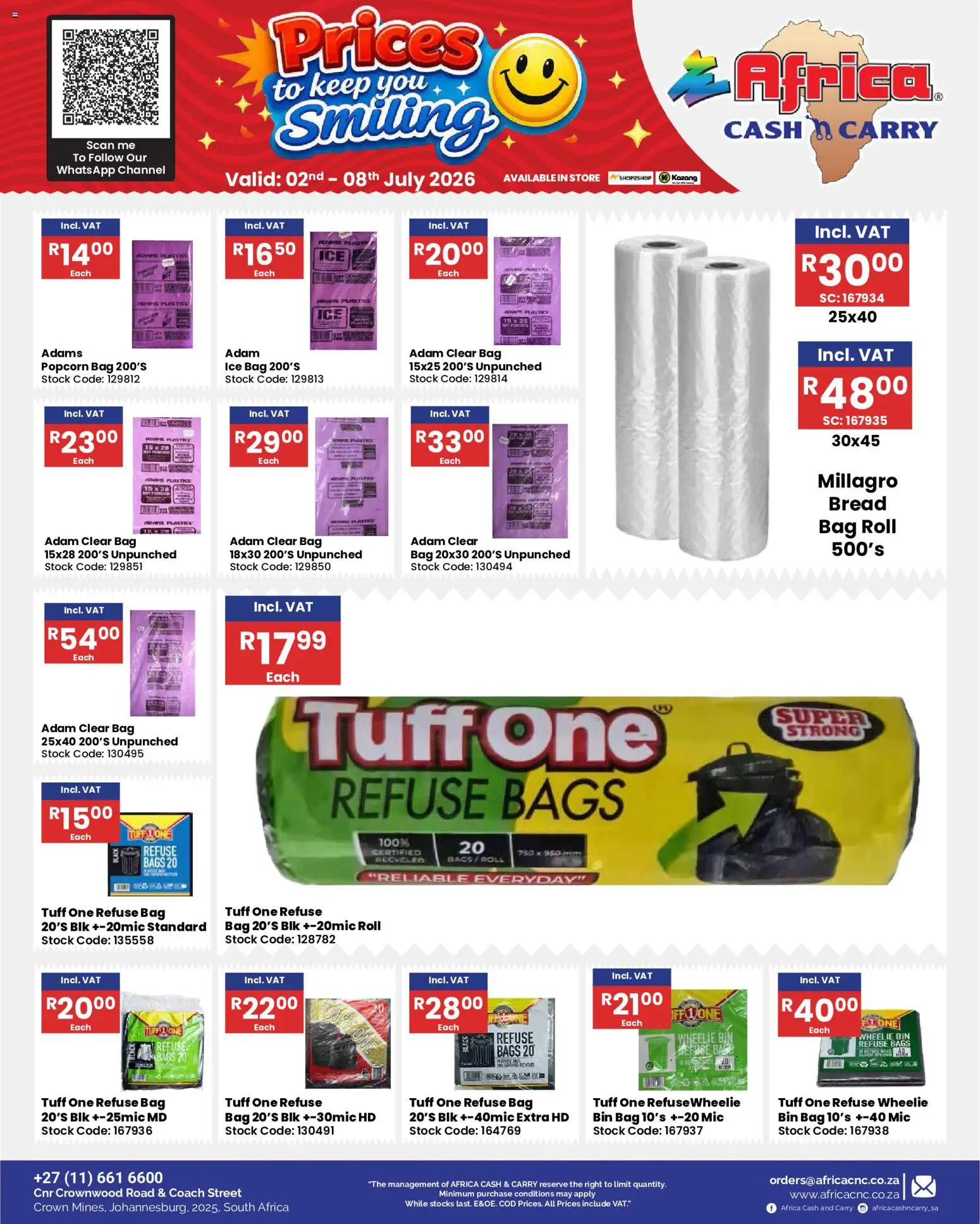 New Africa Cash & Carry catalogue – valid from 02/07/2026 | Page: 49 | Products: Bag, Bread, Popcorn, Stock