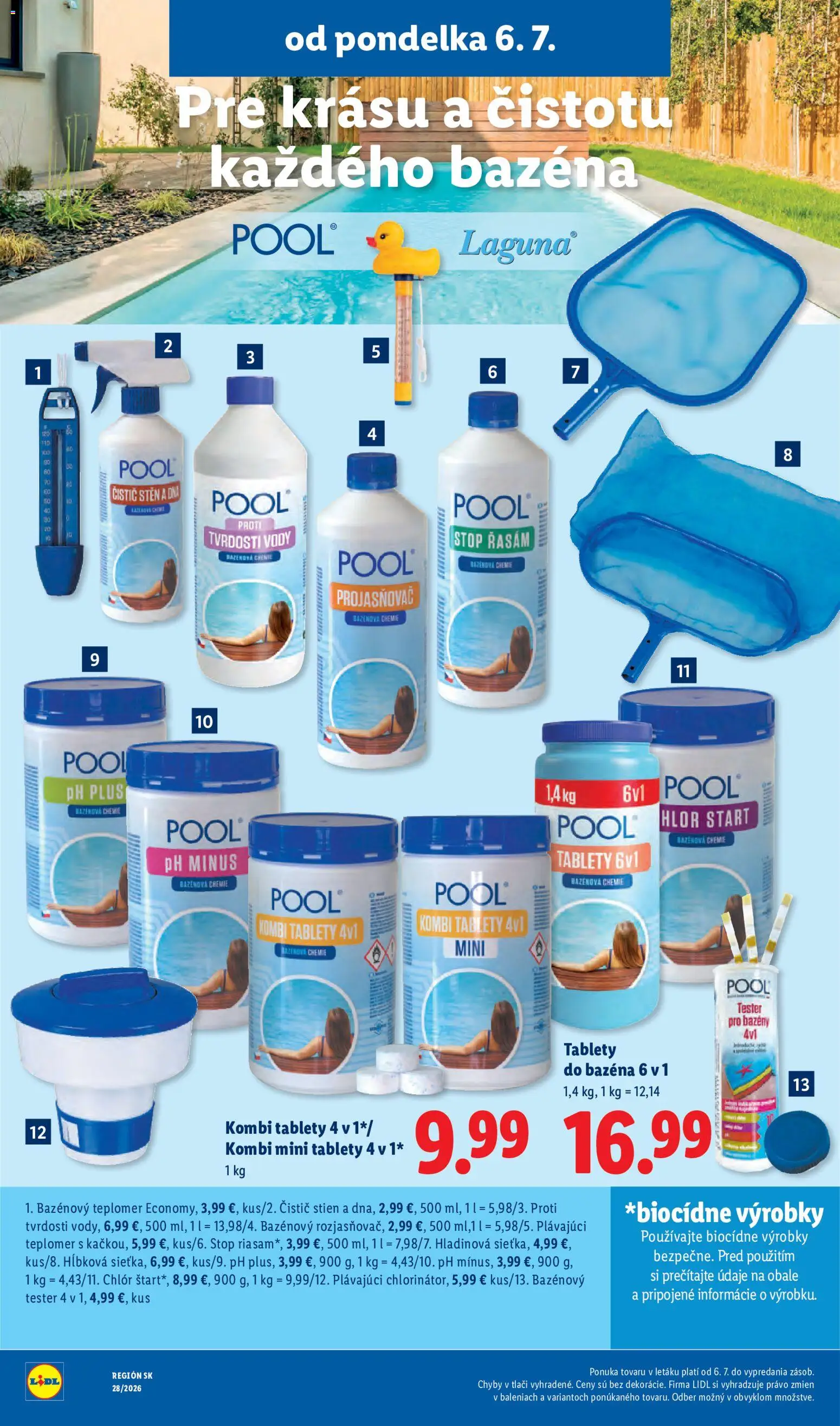 Nové Lidl akcie – leták je platný od 06.07.2026 | Strana: 65 | Produkty: Bazény, Teplomer