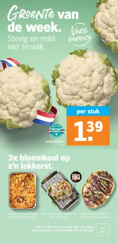 Volkorentaco's met tofu en geroosterde bloemkool, Volkorentaco's met tofu en geroosterde bloemkool - Voorbeeld van een folder van Albert Heijn, geldig van 22-06-2026 | Pagina: 21