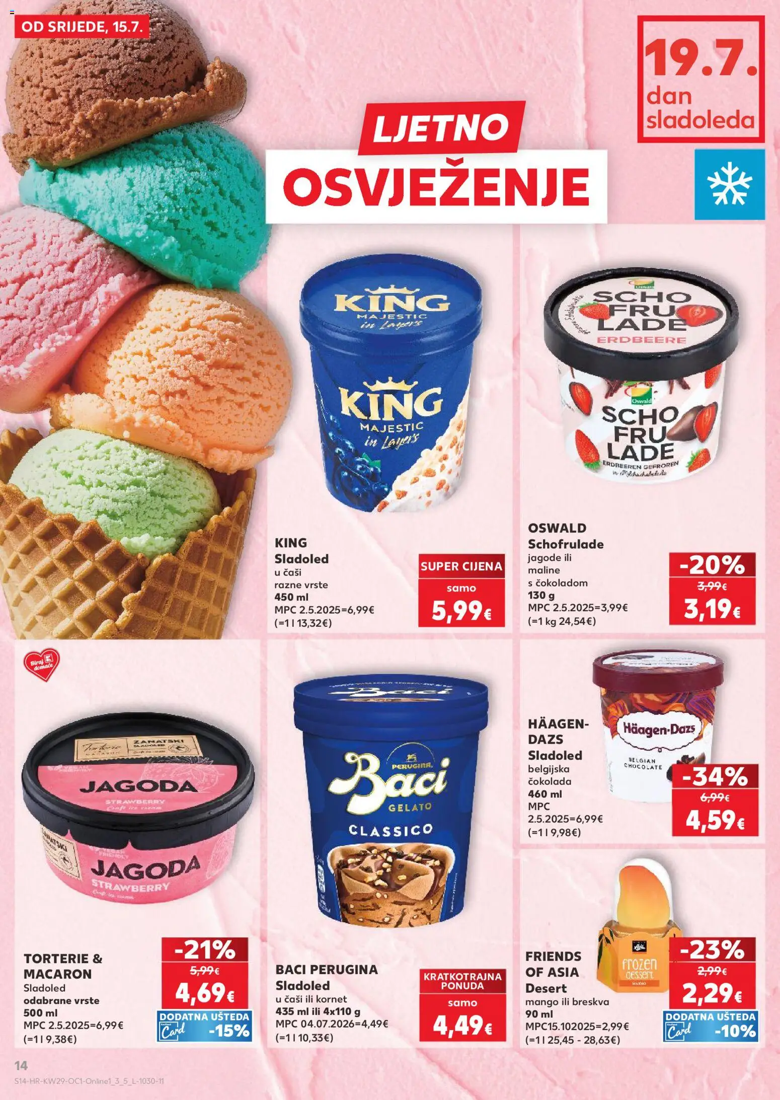 Kaufland katalog | vrijedi od 15.07.2026 | Stranica: 14 | Proizvodi: Jagode, Mango, Breskva, Kornet