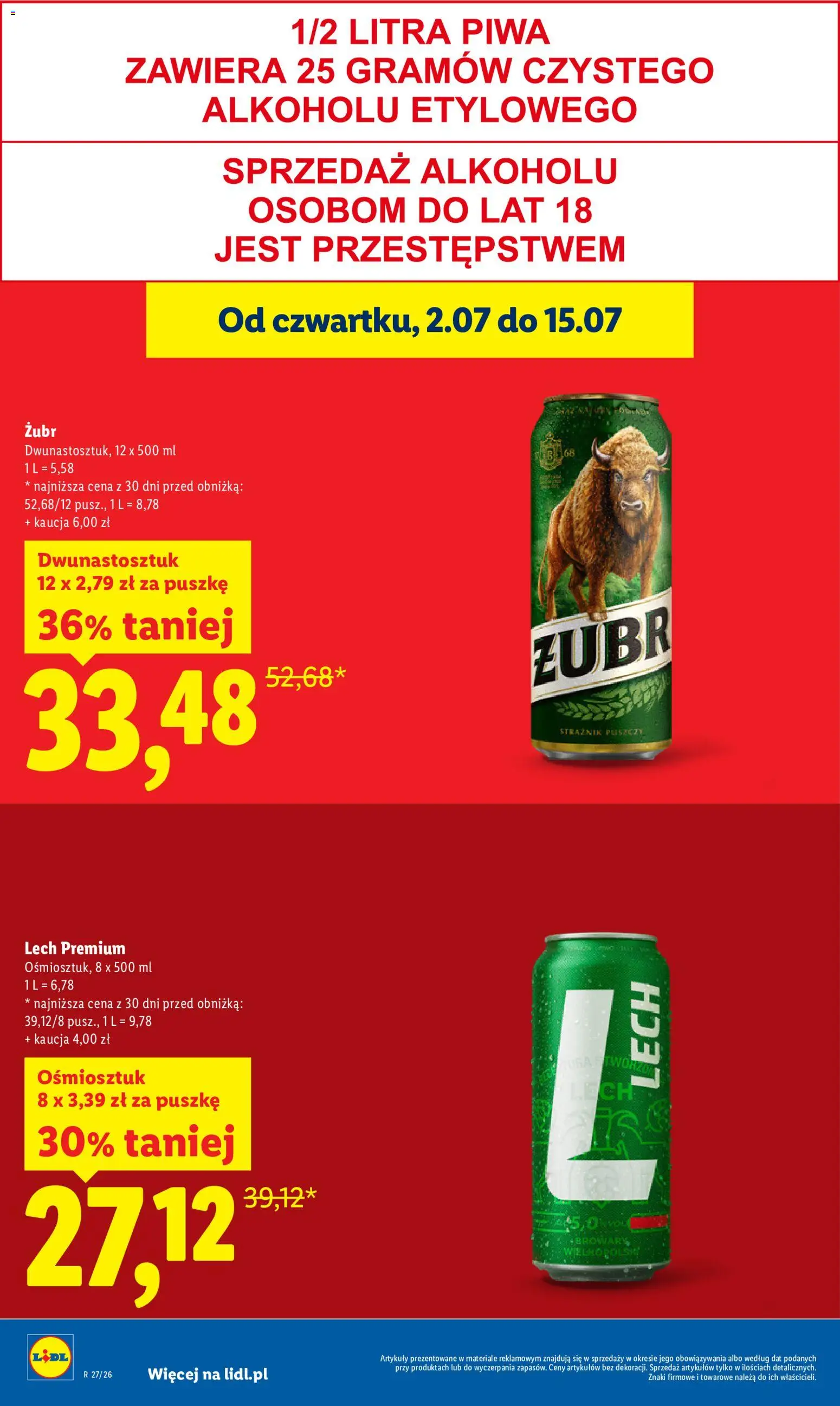 Lidl Polsko leták od 02.07.2026 | Strana: 22 | Produkty: Zubr