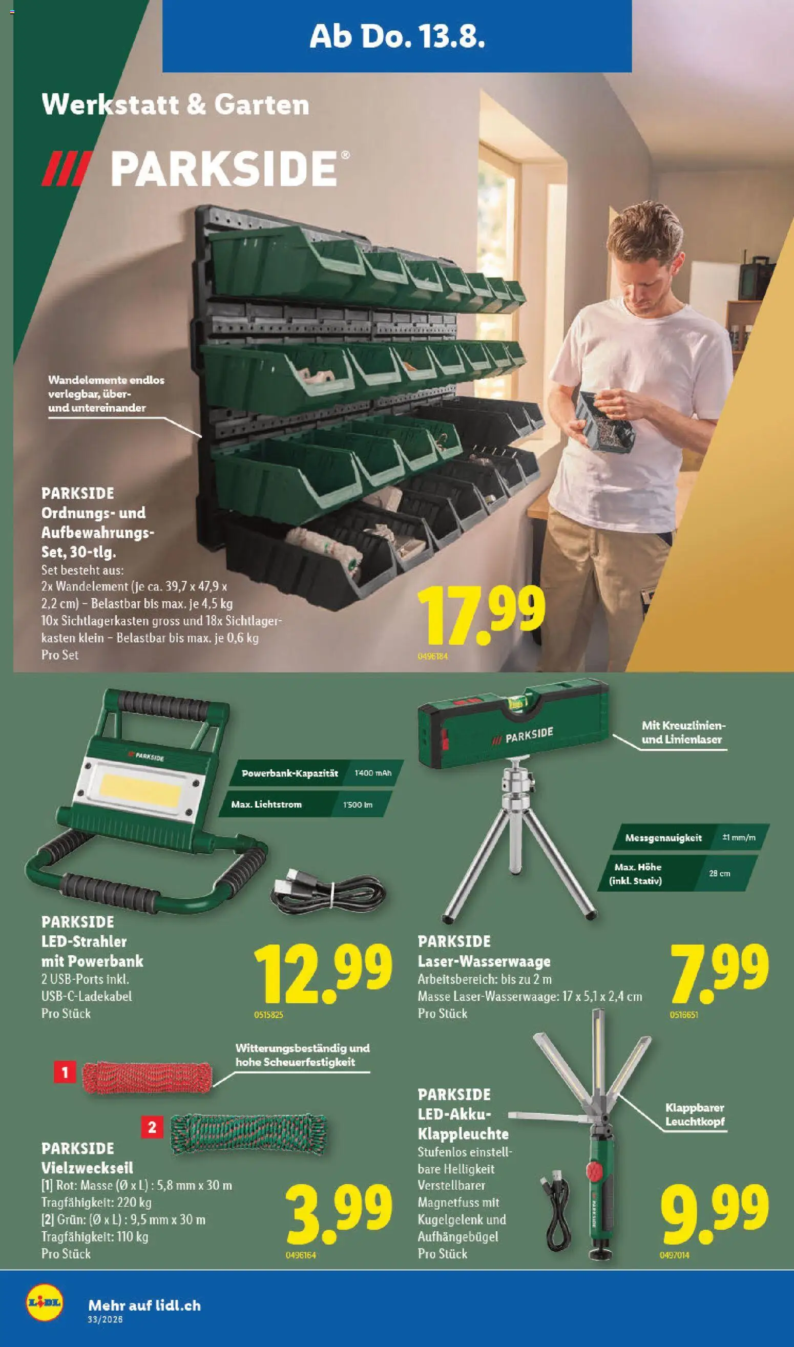 Lidl aktionen – gültig ab 13.08.2026 | Seite: 28 | Produkte: Powerbank, Stativ