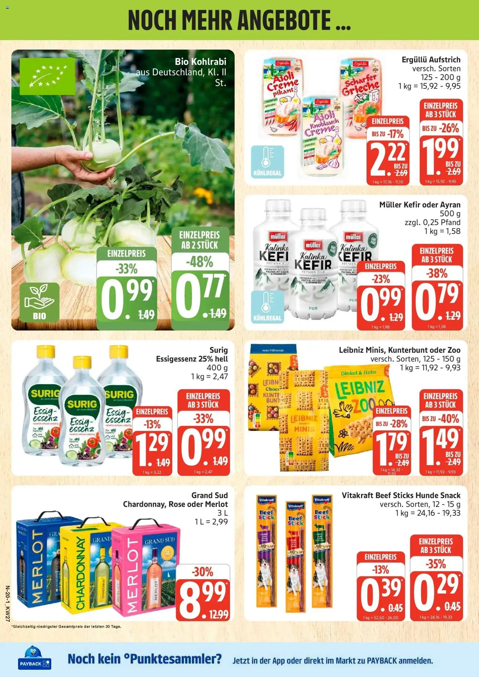 Edeka - EDEKA: Wochenangebote – gültig ab 28.06.2026 | Seite: 20 | Produkte: Kefir, Merlot, Kohlrabi, Grand sud
