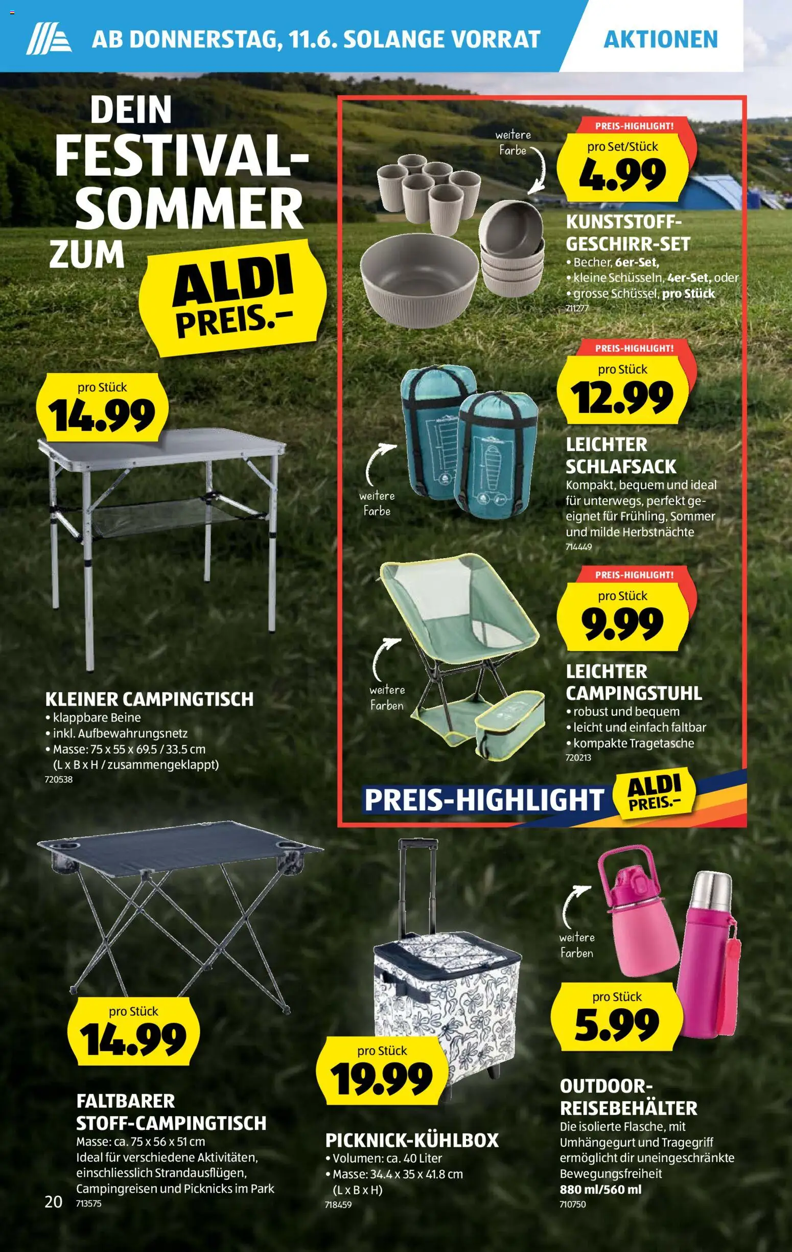 Aldi aktionen – gültig ab 11.06.2026 | Seite: 24 | Produkte: Schlafsack