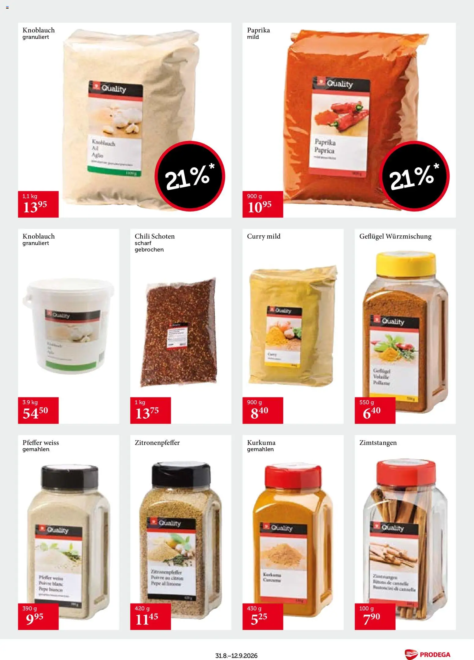 Prodega aktionen Transgourmet Quality – gültig ab 31.08.2026 | Seite: 11 | Produkte: Paprika, Chili, Knoblauch, Pfeffer
