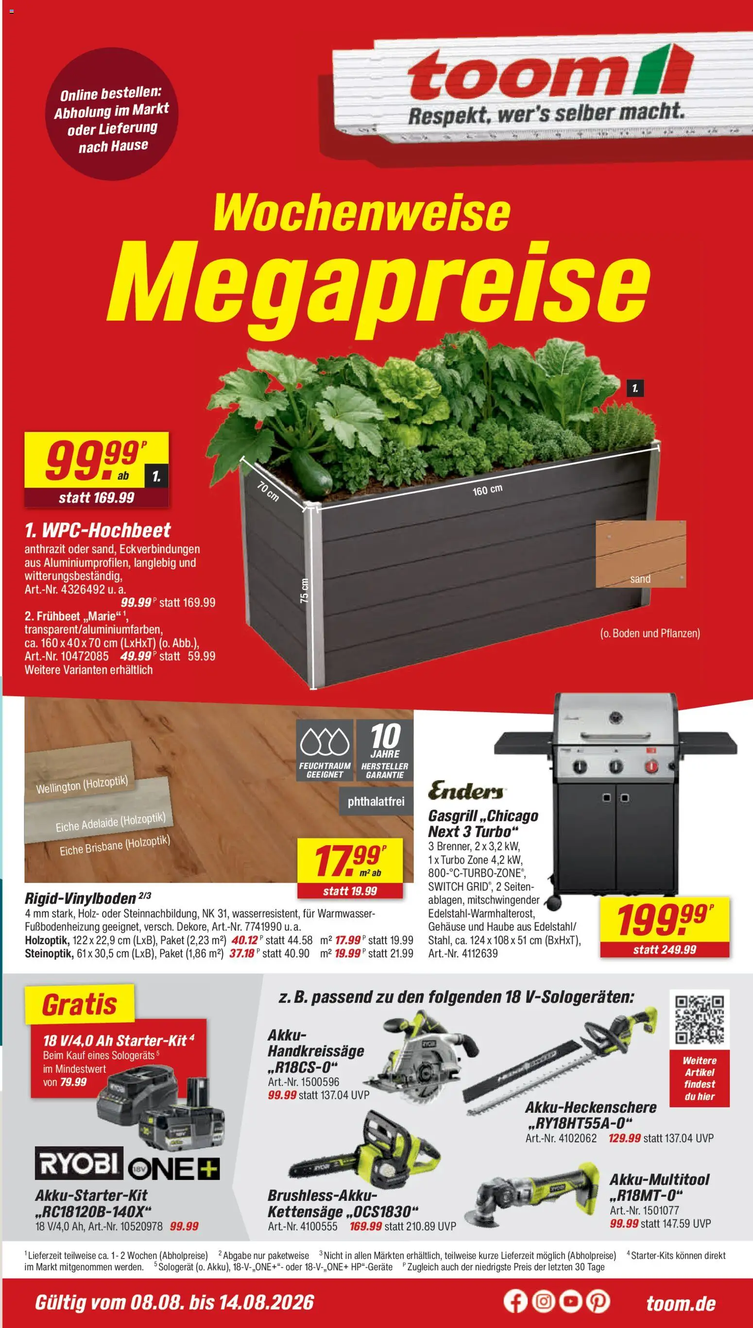 Toom Baumarkt Prospekt – gültig ab 08.08.2026 | Seite: 1