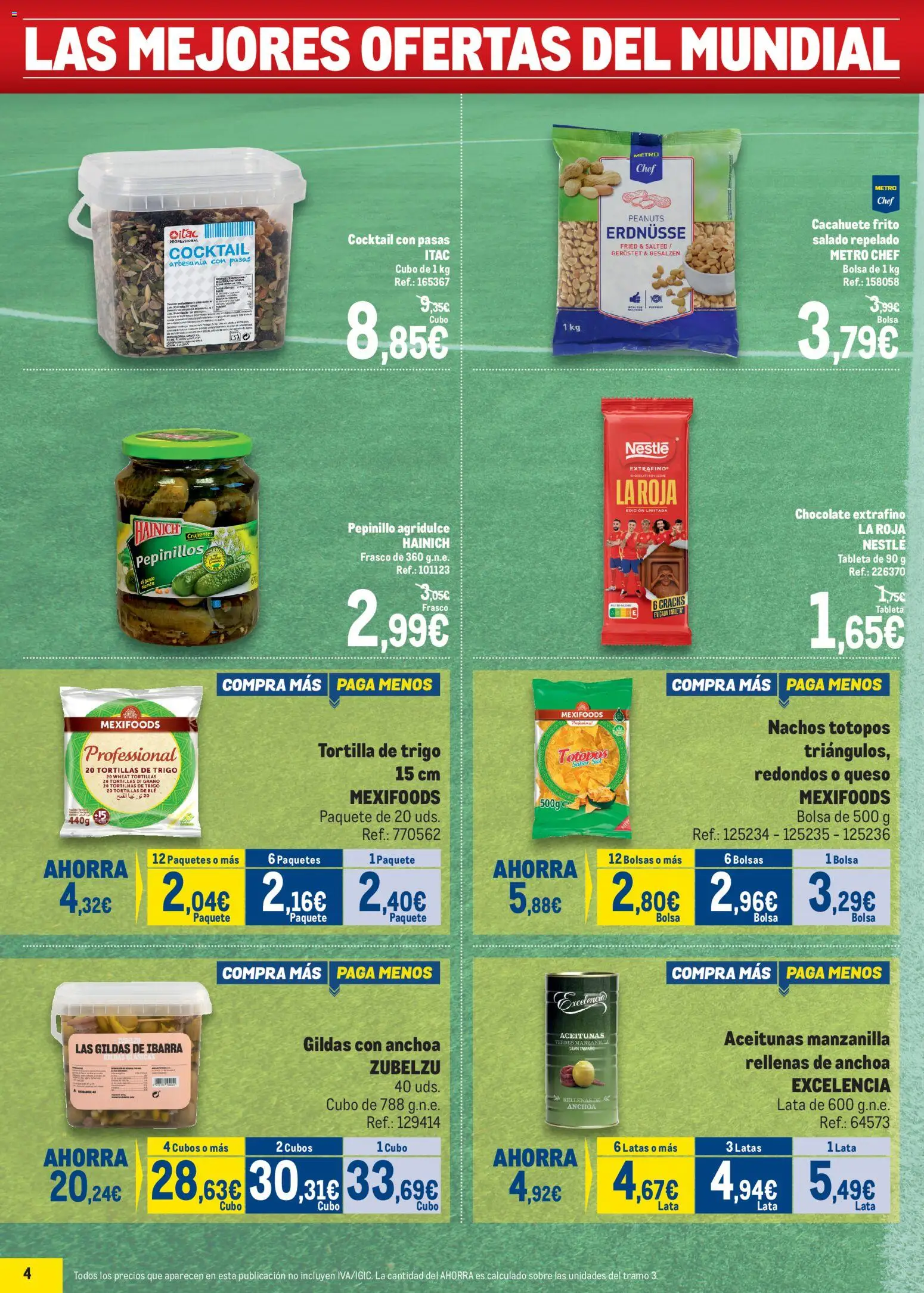 Makro Precios Mundial Norte 2 │ válido desde el 01.06.2026 | Página: 4 | Productos: Queso, Chocolate, Tableta, Anchoa