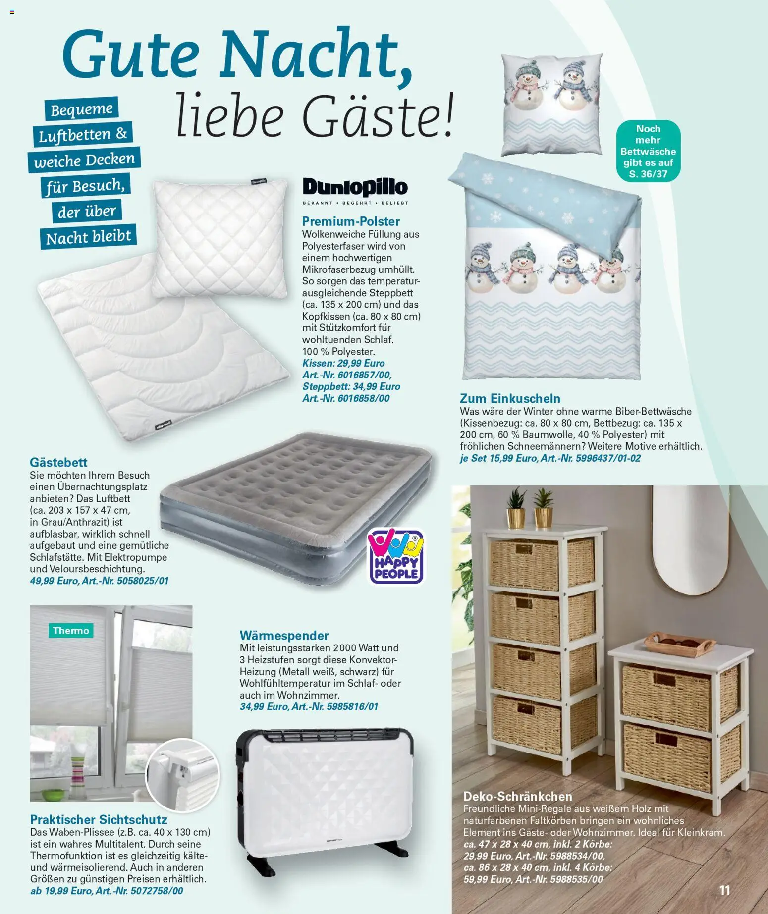 Poco Wohnwelt Winter 2025 – gültig ab 01.12.2025 | Seite: 11 | Produkte: Kissen, Bettwäsche, Kopfkissen