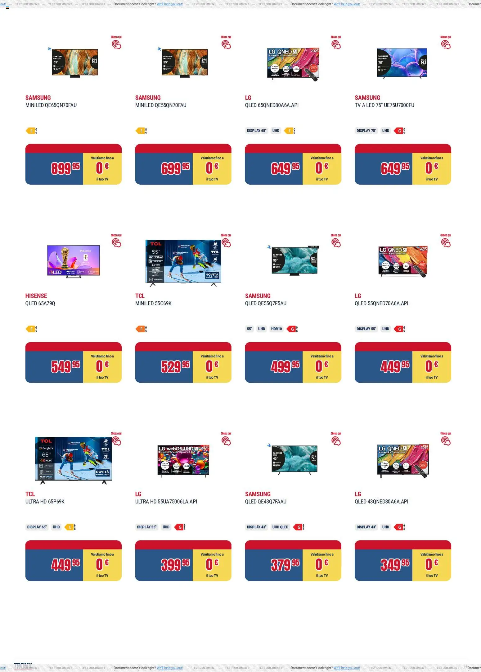 Volantino Trony del 21.05.2026 | Pagina: 16 | Prodotti: smart TV, TV, Samsung