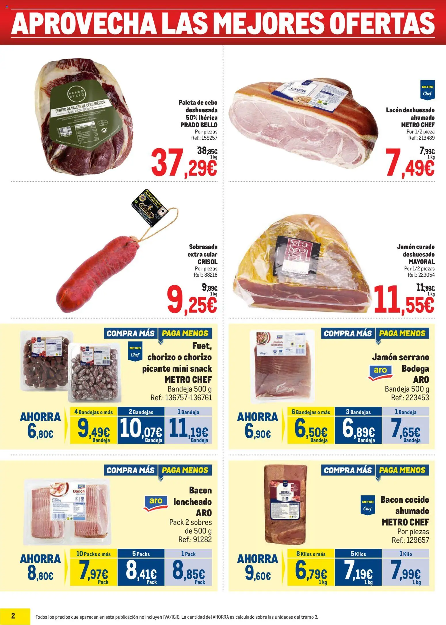 Makro Precios Norte II │ válido desde el 04.05.2026 | Página: 2 | Productos: Jamón serrano, Jamón, Bandeja, Sobrasada