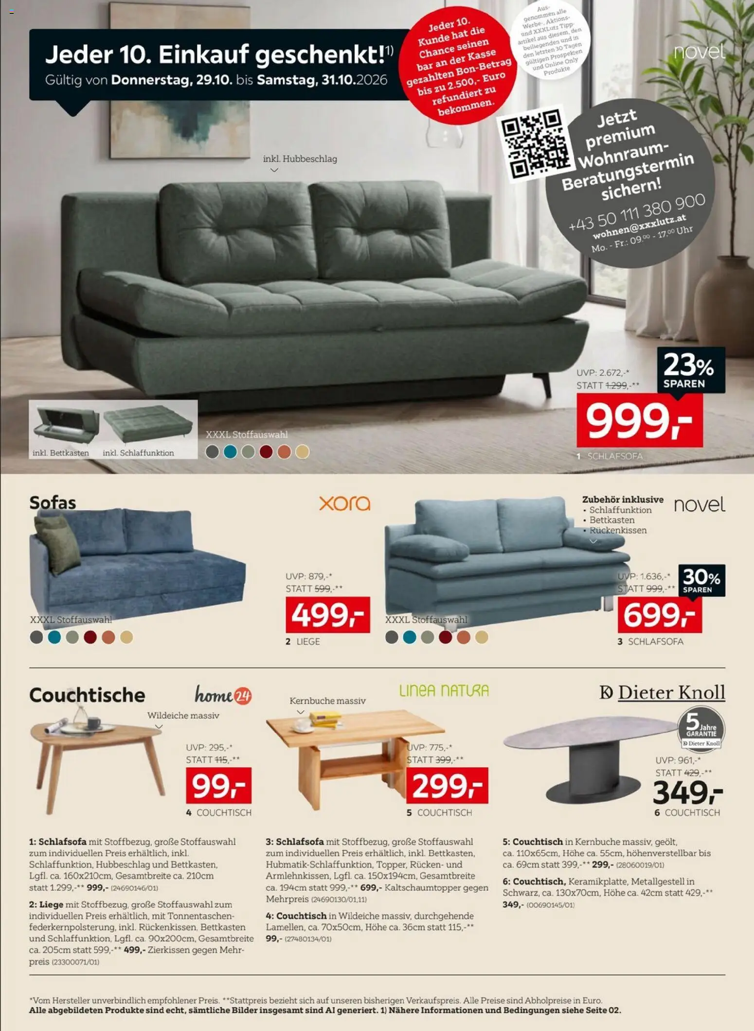 XXXLutz - Black Friday gültig ab 27.10.2026 | Seite: 5 | Produkte: Uhr, Couchtisch