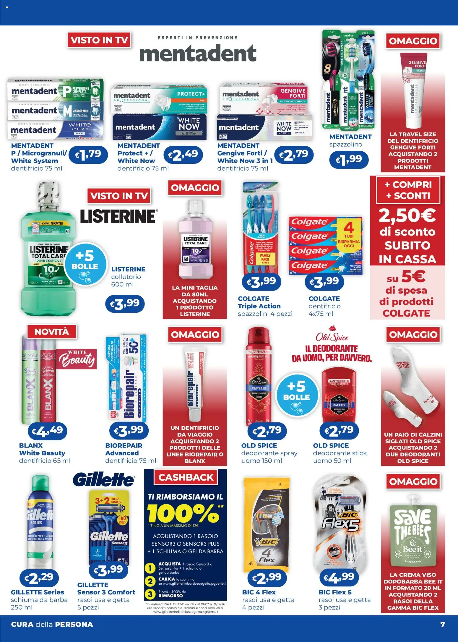 Volantino Acqua e Sapone del 03/08/2026 | Pagina: 7 | Prodotti: Alcol, Crema viso, Calzini, Tubi