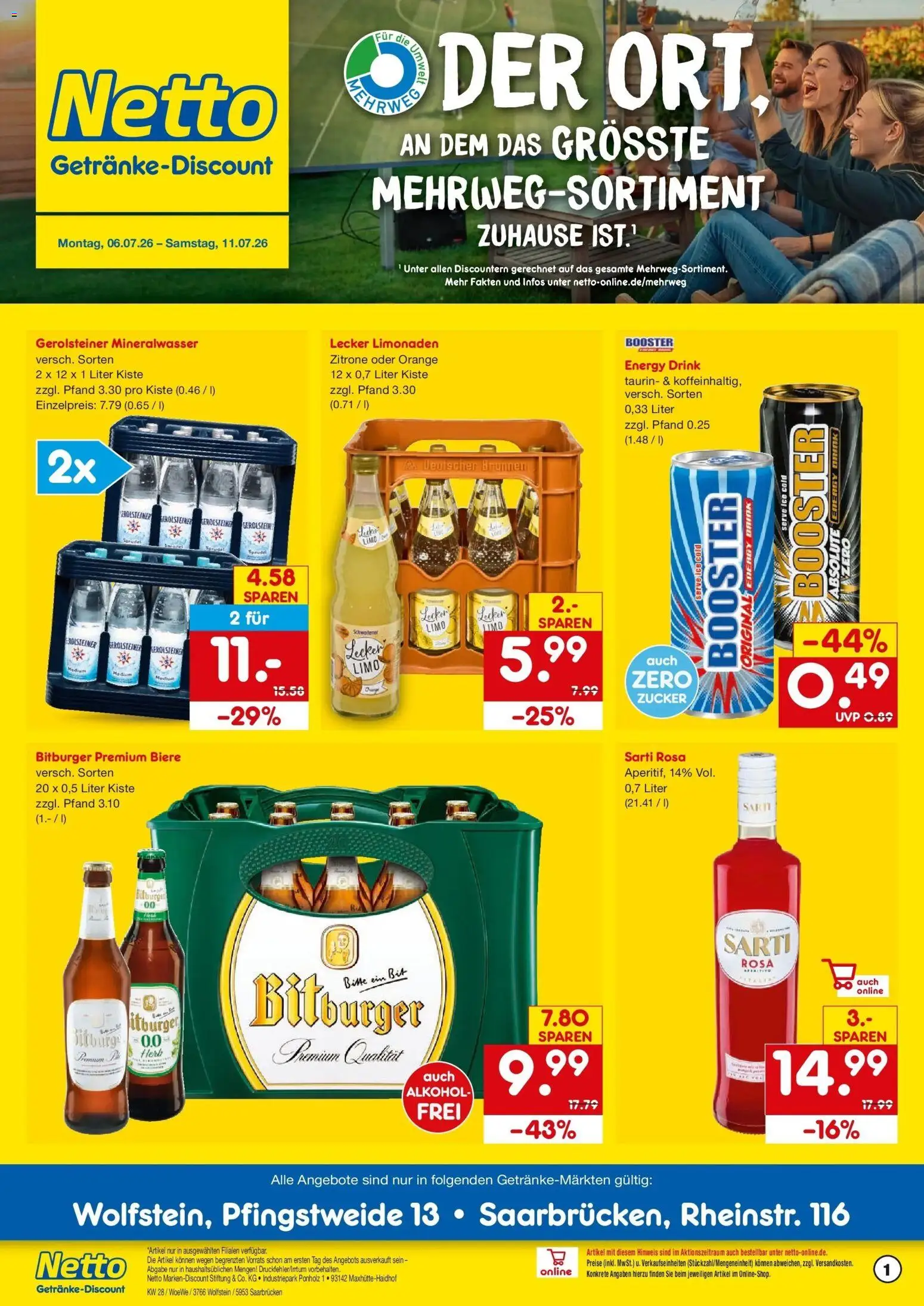 Netto Marken-Discount - Netto: Getränkeangebote – gültig ab 05.07.2026 | Seite: 1
