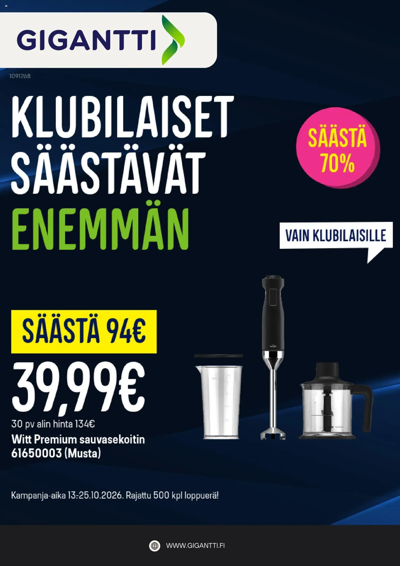 Gigantti tarjoukset – voimassa 12/10/2026 alkaen | Sivu: 5 | Tuotteet: Sauvasekoitin