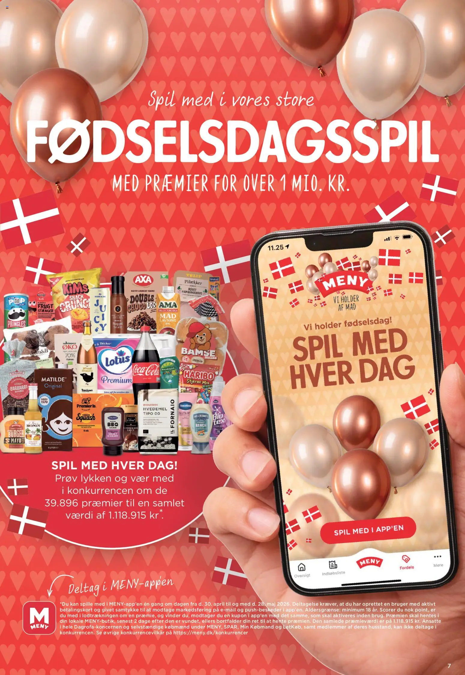 Meny tilbudsavis – gyldig fra 08.05.2026 | Side: 7 | Produkter: Is, Cola, Hamburgerryg, Spil