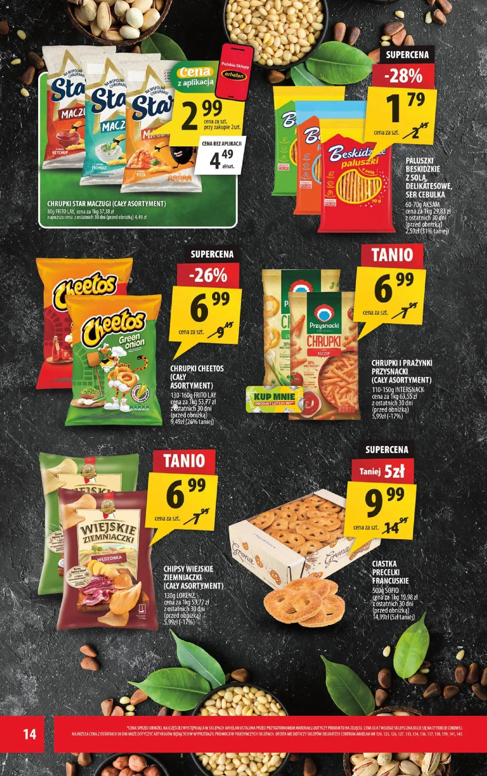 Arhelan gazetka od 01.06.2026 | Strona: 14 | Produkty: Chipsy, Ziemniaczki, Pizza, Ciastka