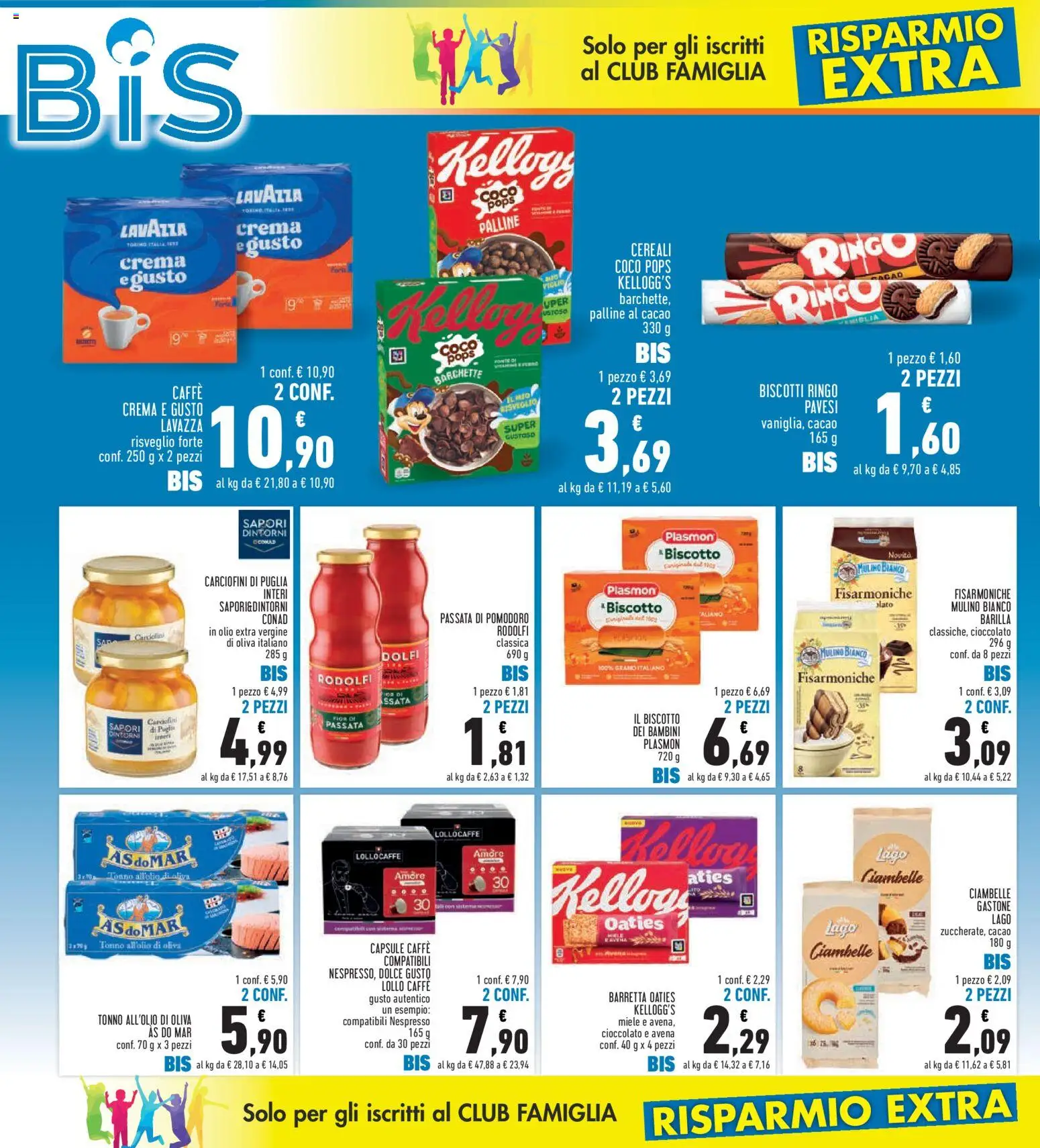 Volantino Conad del 16/07/2026 | Pagina: 4 | Prodotti: Caffè, Cereali, Tonno, Cacao