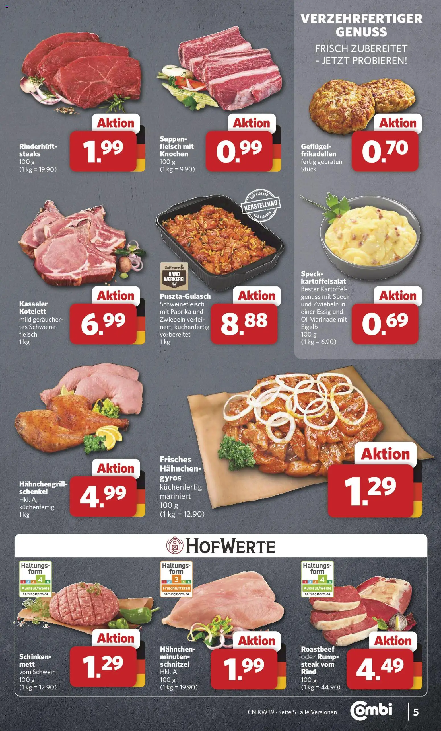 Combi Prospekt – gültig ab 21.09.2026 | Seite: 5 | Produkte: Gyros, Paprika, Schweinefleisch, Steak