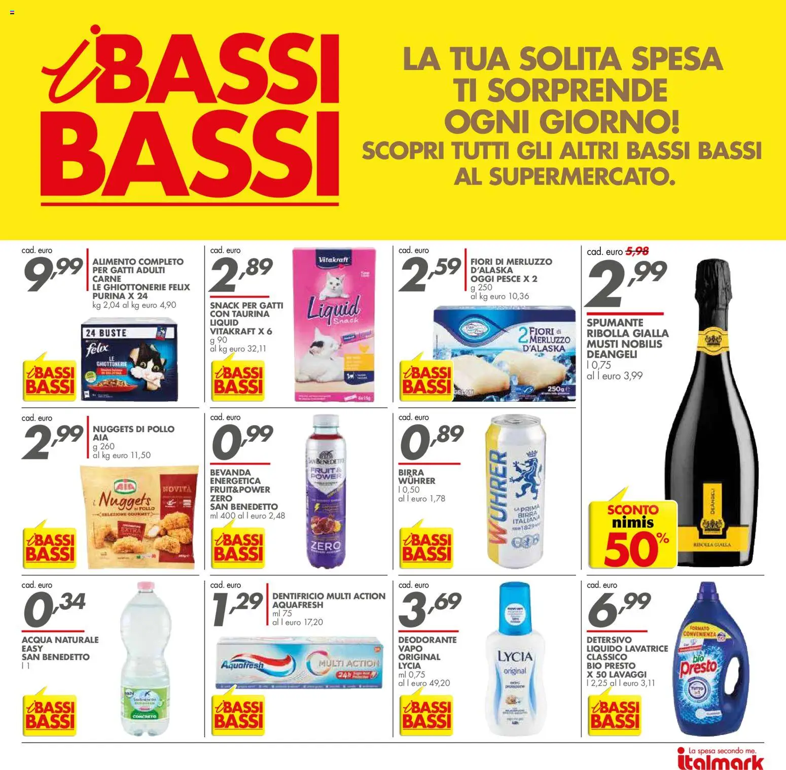 Volantino Italmark del 10/09/2026 | Pagina: 22 | Prodotti: Deodorante, Dentifricio, Pesce, Carne