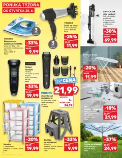 Kaufland leták platný od 25.06.2026 | Strana: 72 | Produkty: Skrinka, Naparovacia žehlička, Strojček, Aku vysávač
