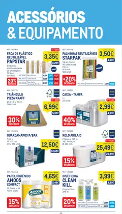 Pré-visualização Makro folheto válido de 08/09/2026 | Página: 16 | Produtos: Faca, Papel higiénico, Guardanapos, Pizza