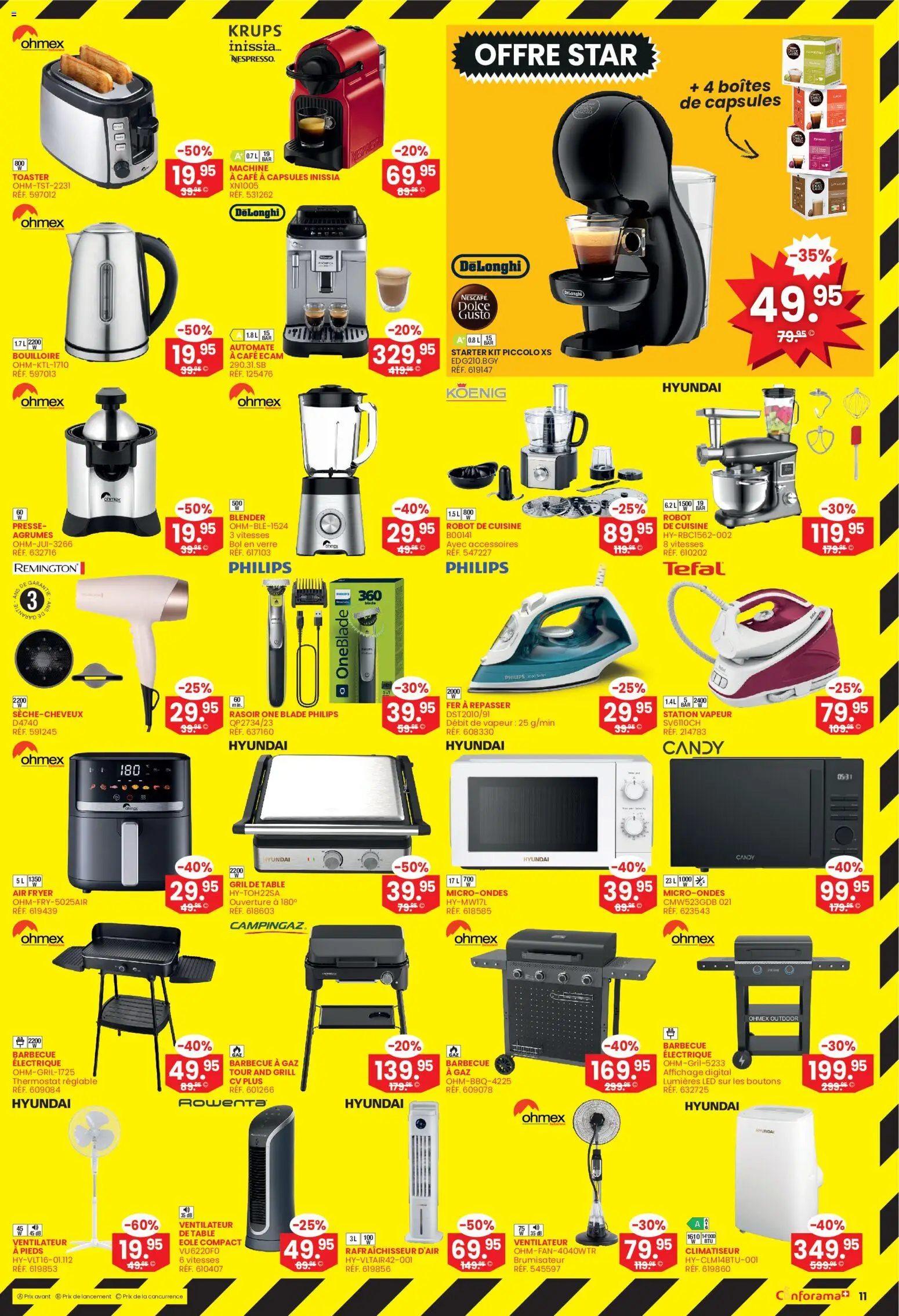 Conforama aktionen FR – gültig ab 08.07.2026 | Seite: 11 | Produkte: Toaster, Presse, Grill, Philips