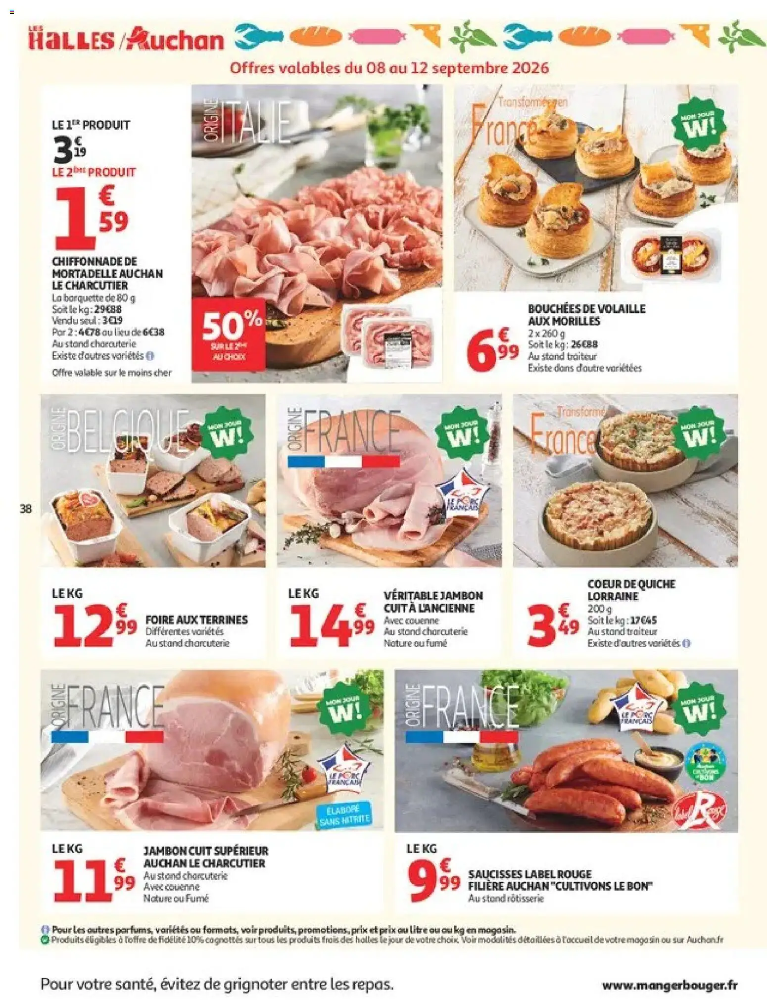 {H1} | Page: 38 | Produits: Charcuterie, Volaille, Jambon, Mortadelle