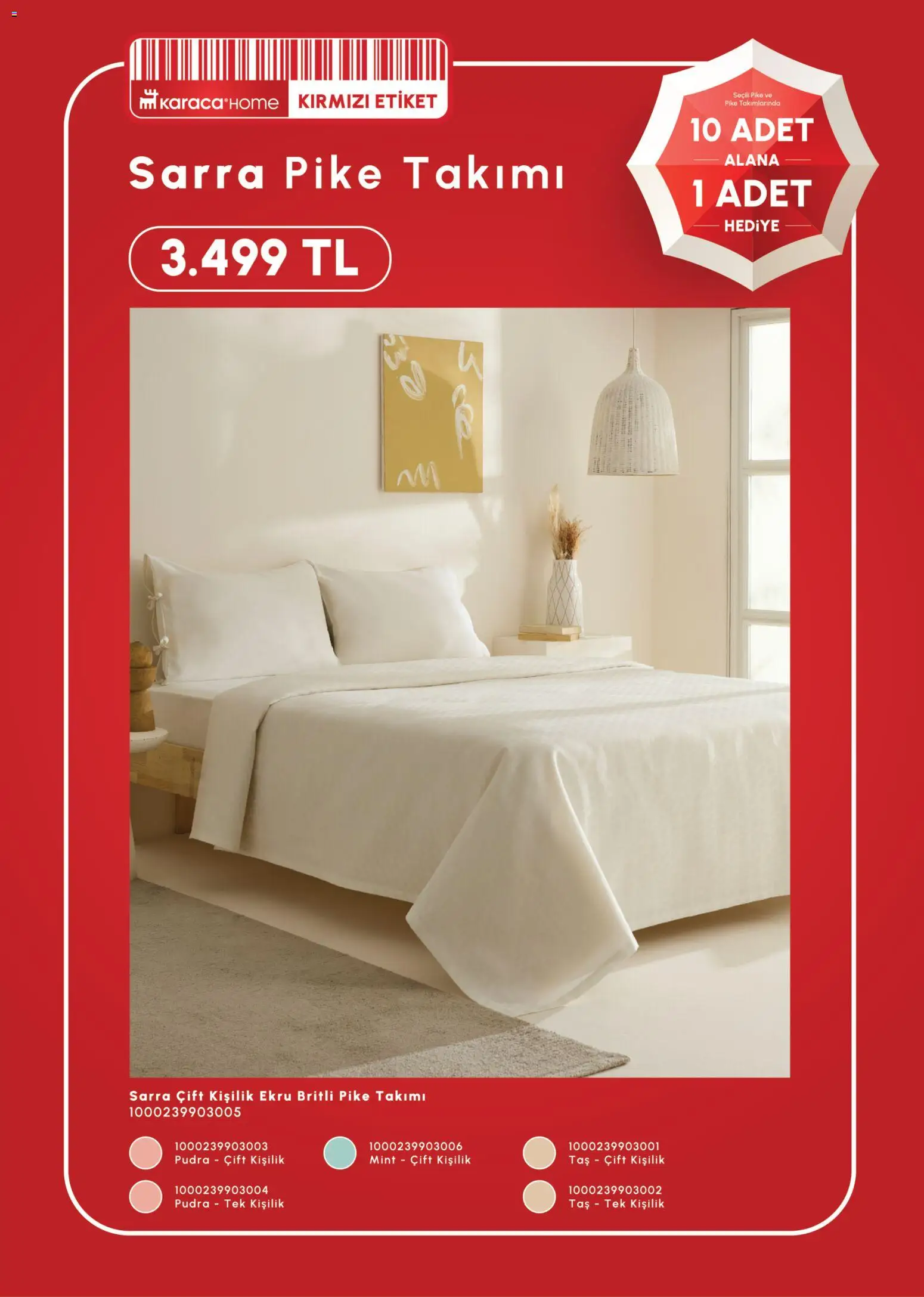 Karaca Home 10 Adet Alana 1 Adet Hediye - 17 Haziran 2026 tarihinden itibaren geçerlidir | Sayfa: 4 | Ürünler: Pudra, Pike