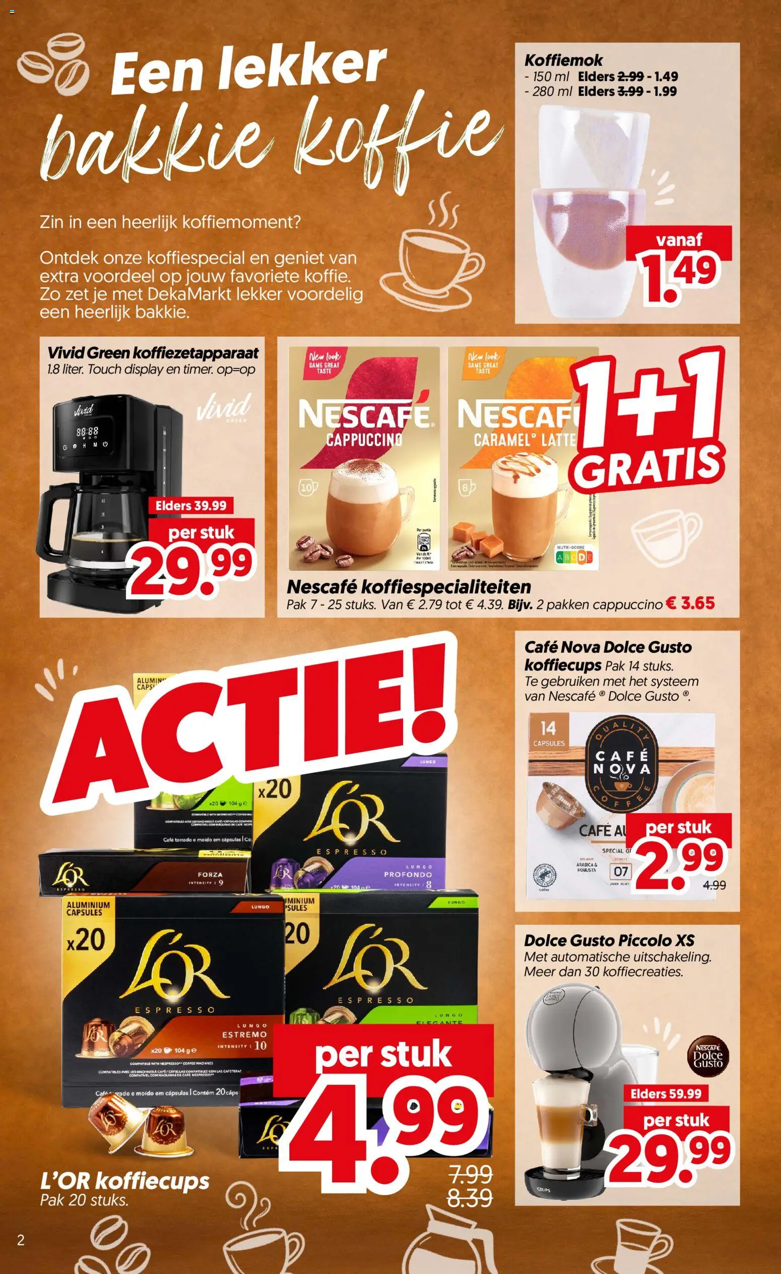 {H1} | Pagina: 2 | Producten: Capsules, Koffiezetapparaat, Nescafe, Cappuccino