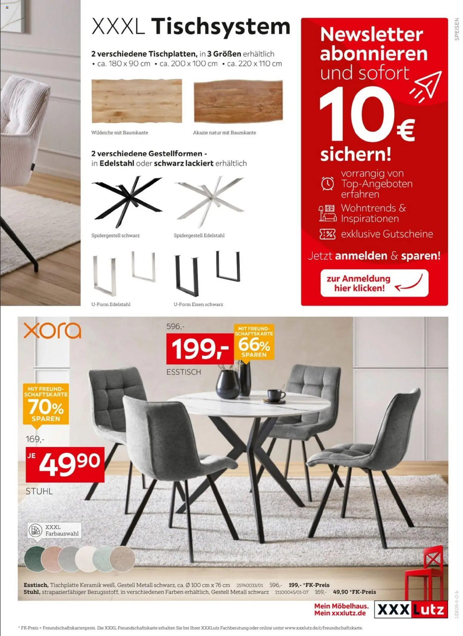 XXXLutz Personalrabatt für alle – gültig ab 02.09.2026 | Seite: 15 | Produkte: Esstisch, Stuhl