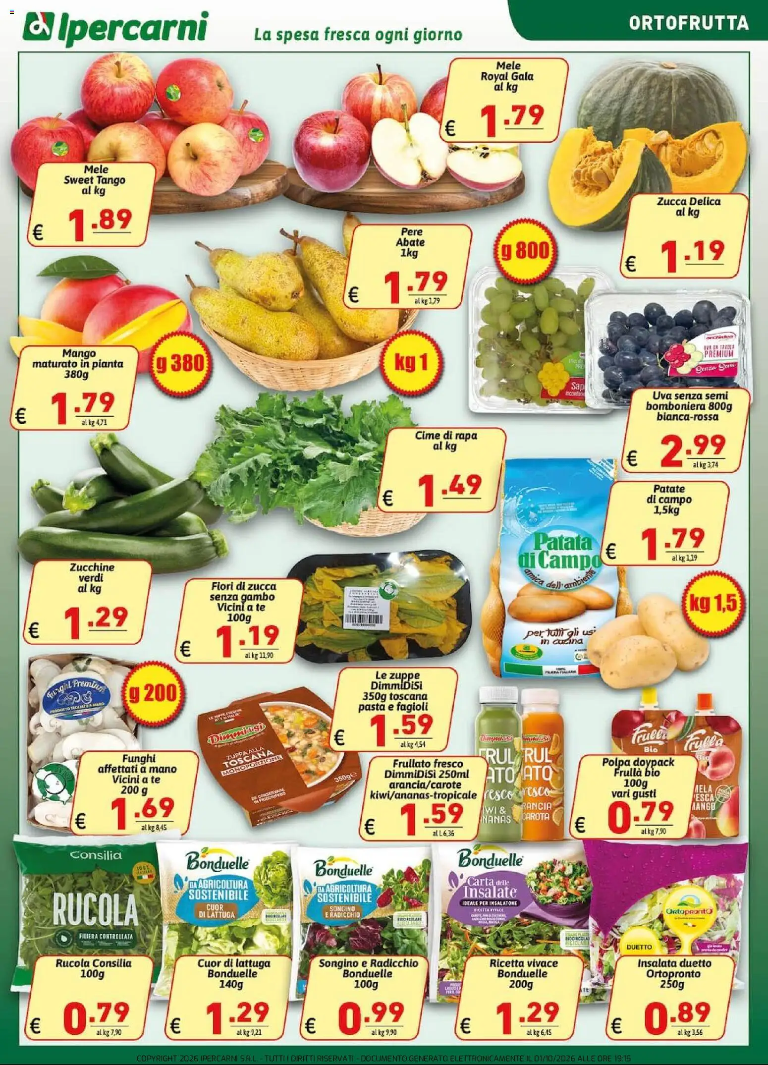 Volantino Ipercarni del 02/10/2026 | Pagina: 7 | Prodotti: Tè, Insalata, Fagioli, Uva senza semi