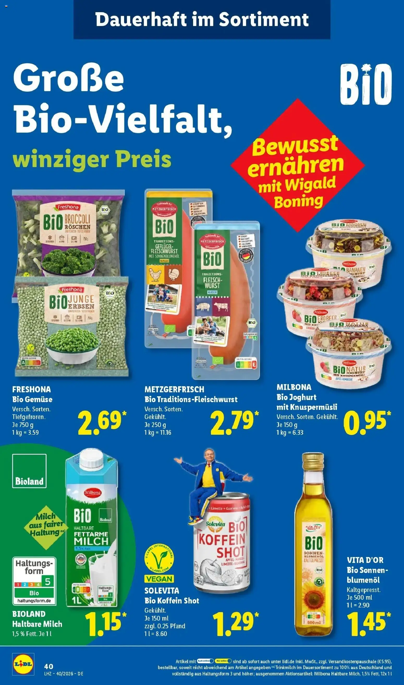 Lidl Prospekt Emlichheim (ab 28.09.2026) zum Blättern » Angebote | Seite: 58 | Produkte: Milch, Bananen, Wurst, Fleisch